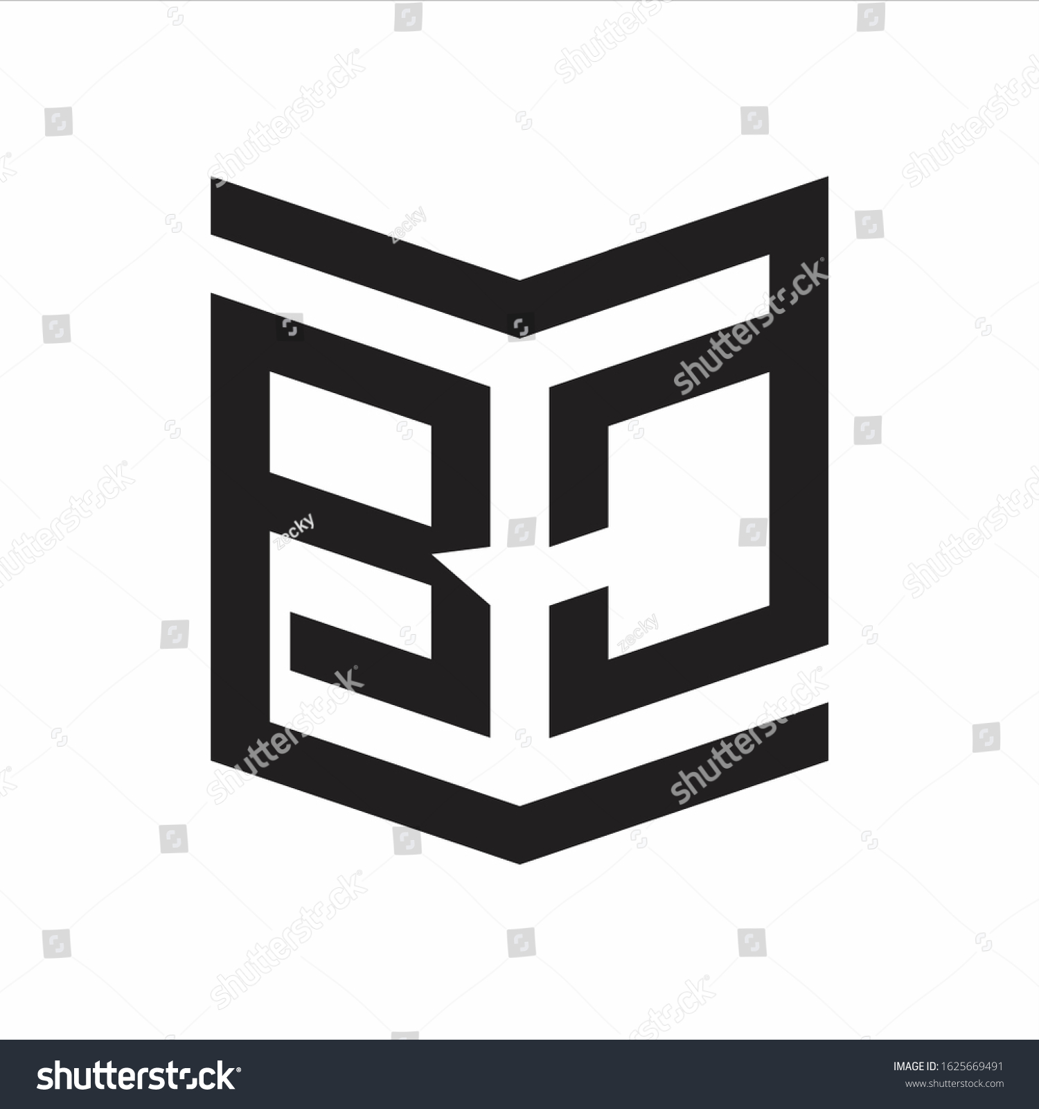 Bc Logo Emblem Monogram Shield Style Stock Vector (Royalty Free ...