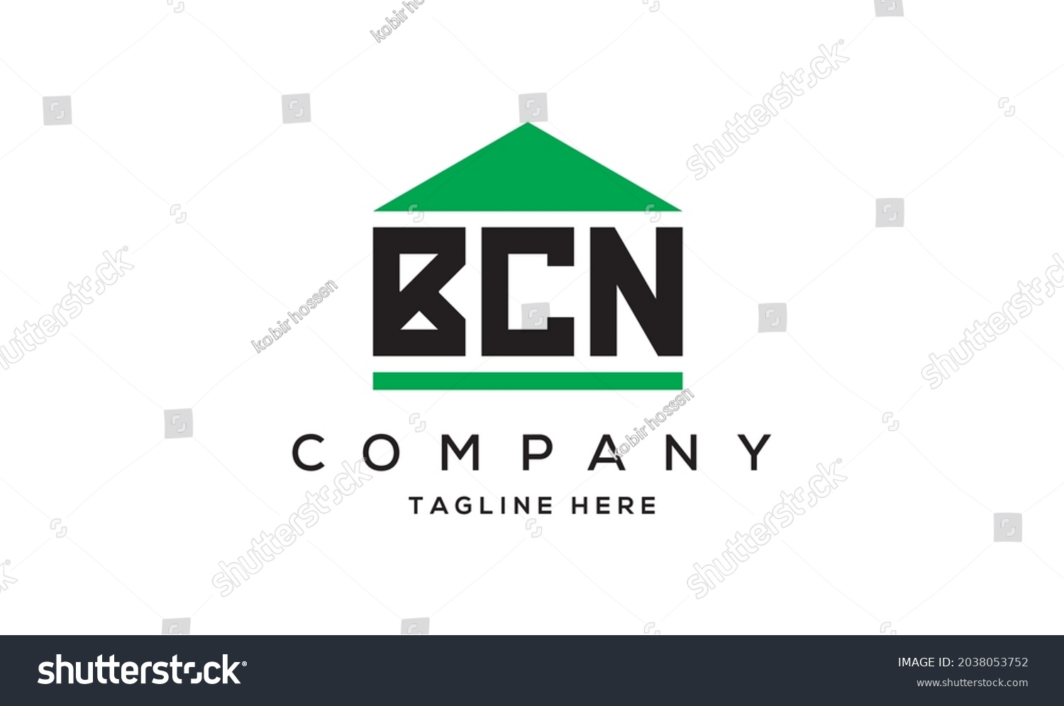 SVG of BCN creative three letter real estate logo vector  svg
