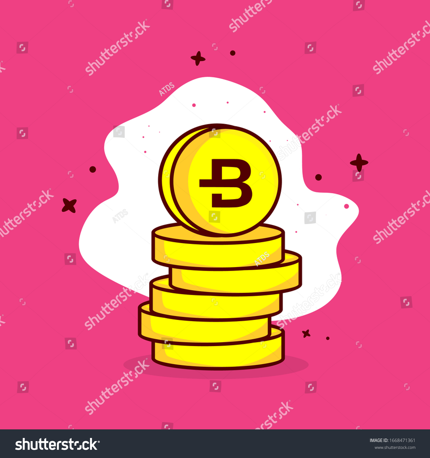 SVG of BCN Crypto Flat Icon illustration svg