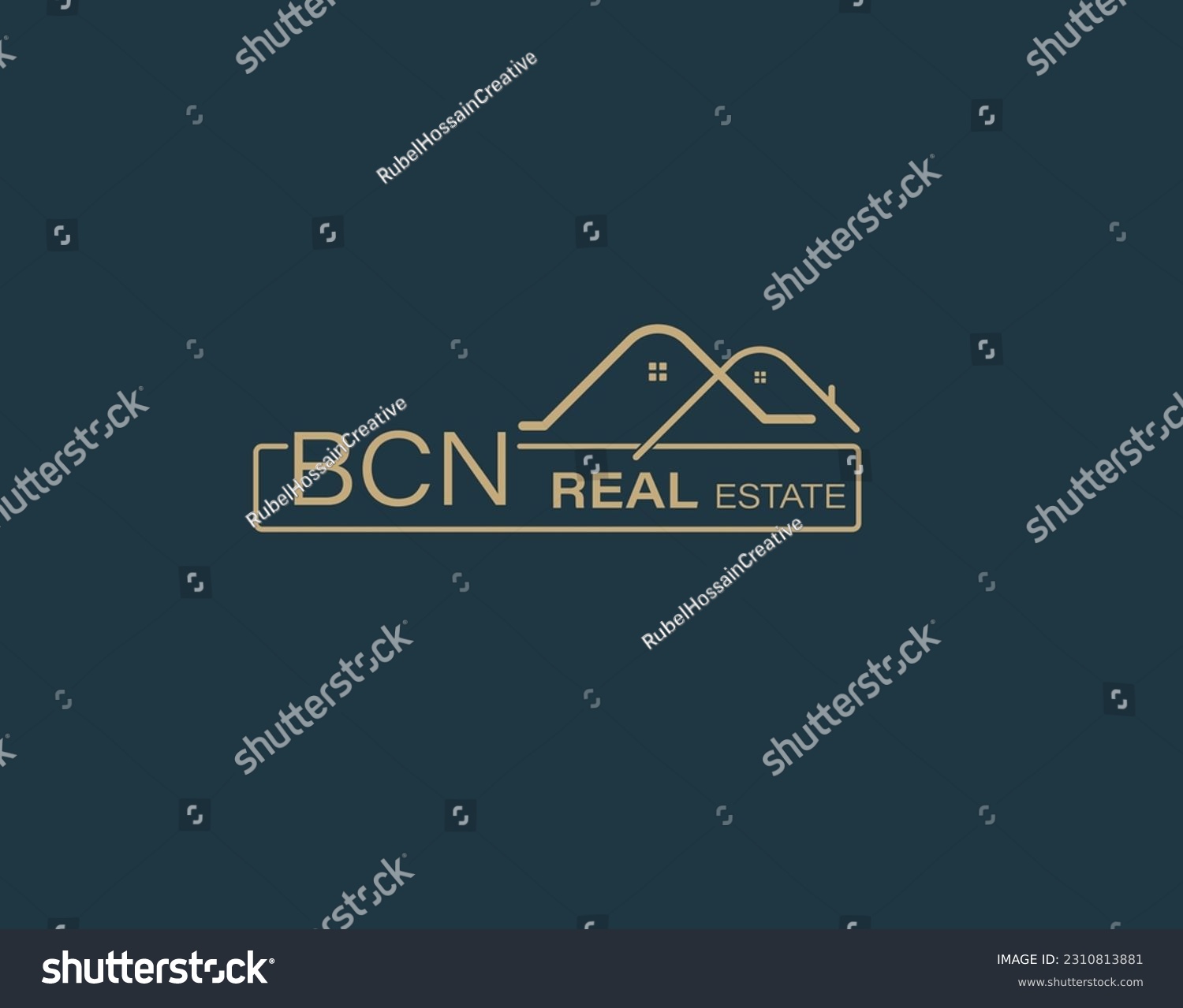 SVG of BCN Real Estate and Consultants Logo Design Vectors images. Luxury Real Estate Logo Design svg