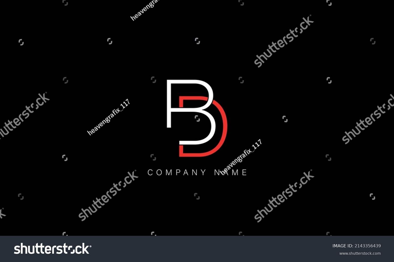 Bd Db Alphabet Letters Logo Monogram Stock Vector Royalty Free