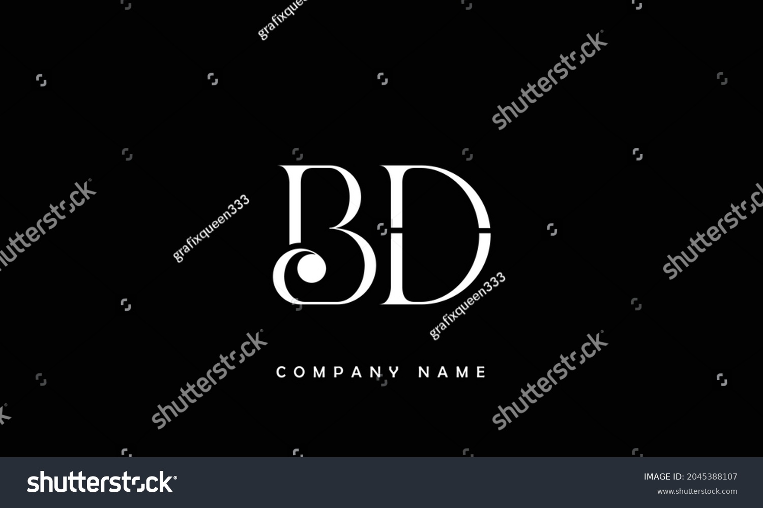 Bd Db Alphabets Letters Logo Monogram Stock Vector Royalty Free