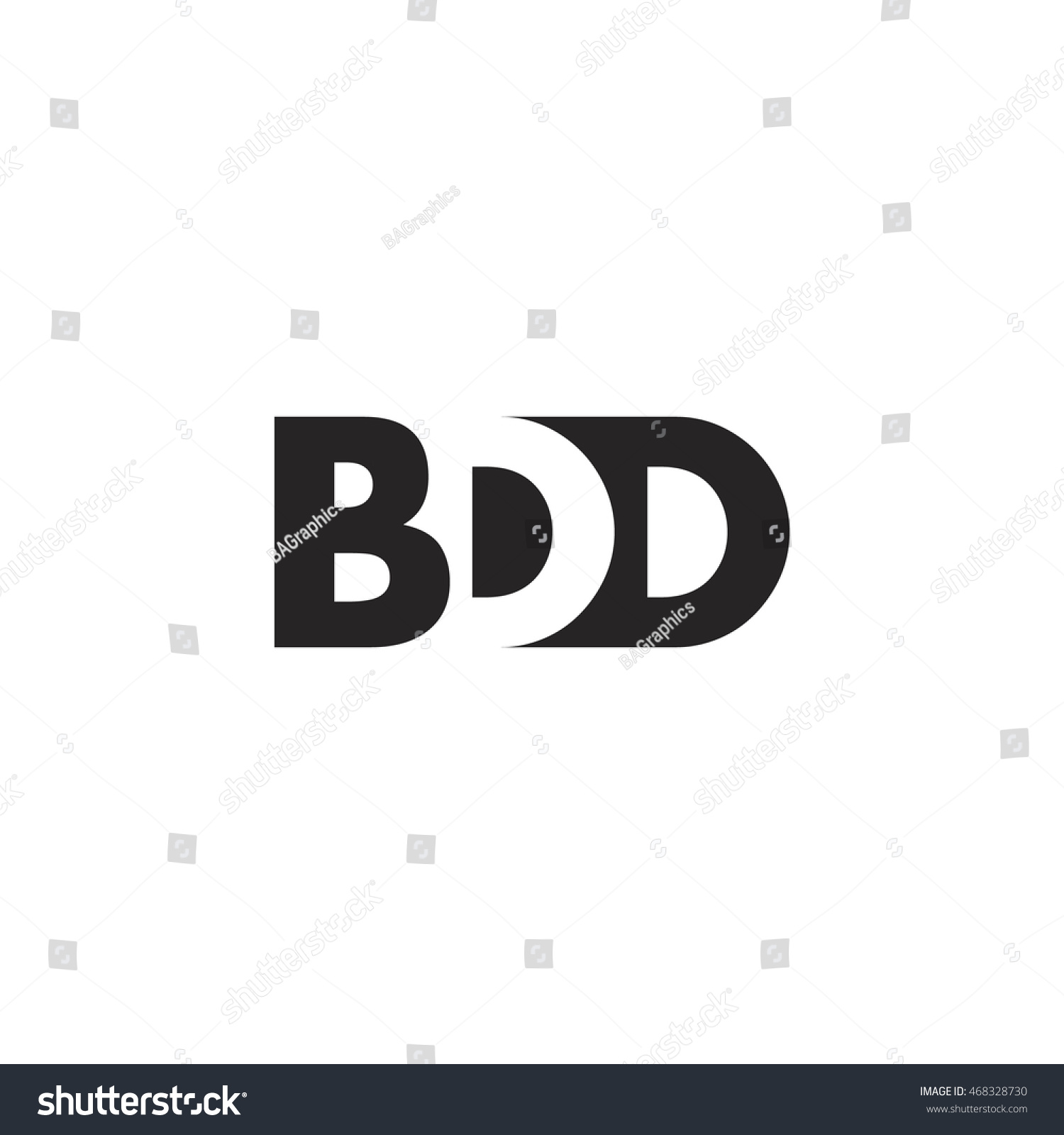 Bdd Logo Vector Graphic Branding Letter Stock Vector (Royalty Free ...