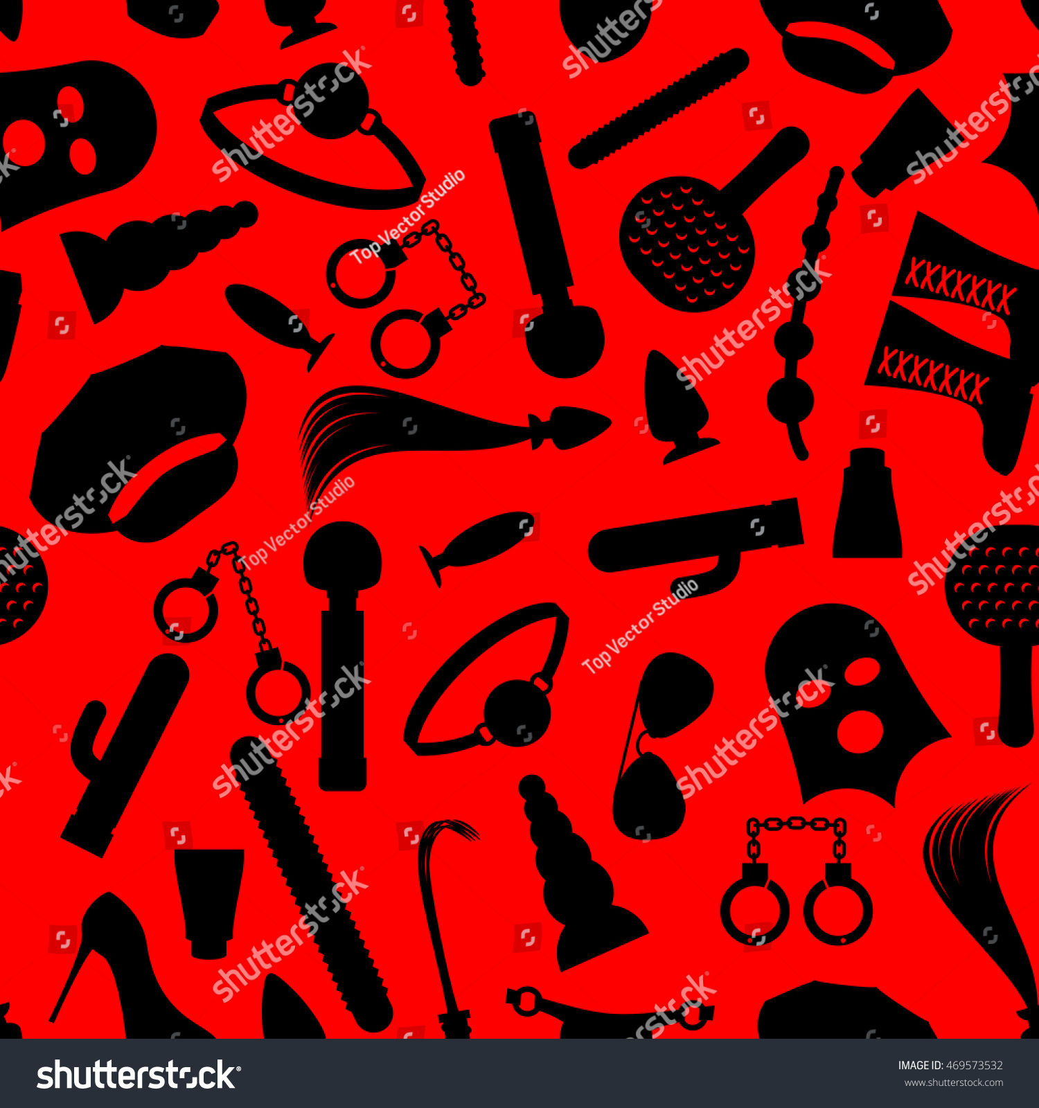 Bdsm Background Fetish Icons Seamless Pattern Stock Vector Royalty Free 469573532 