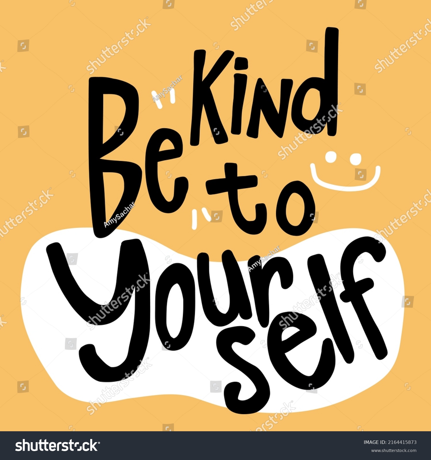 Be Kind Yourself Word Vector Illustration Stock Vector (Royalty Free ...