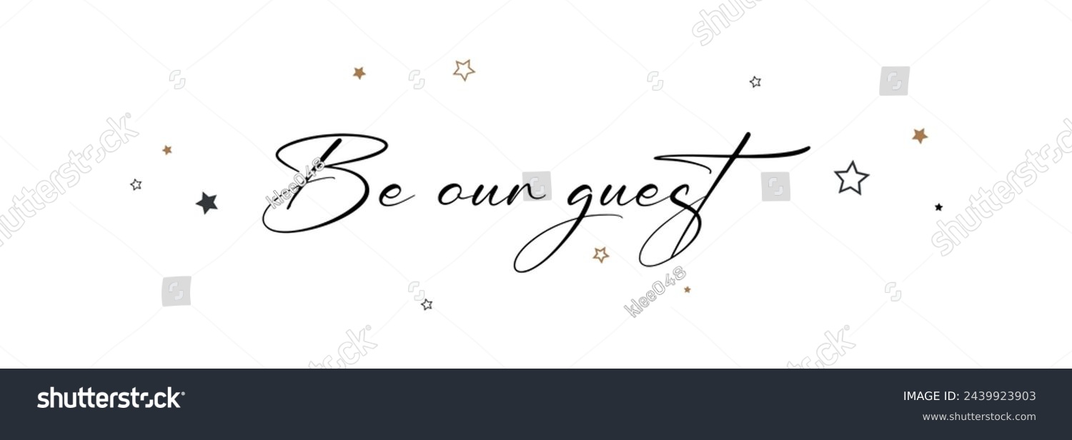 SVG of BE OUR GUEST card on white background svg