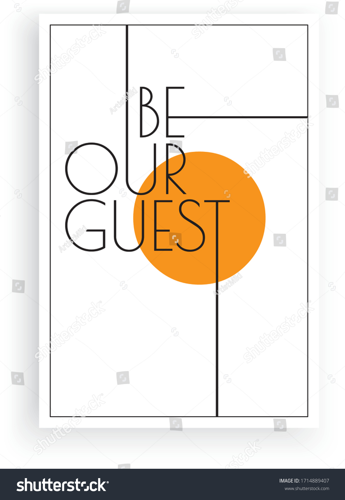 SVG of Be our guest, vector. Scandinavian minimalist art design. Poster design. Wall art, art design, artwork. Modern wording design. Motivational, inspirational quote svg
