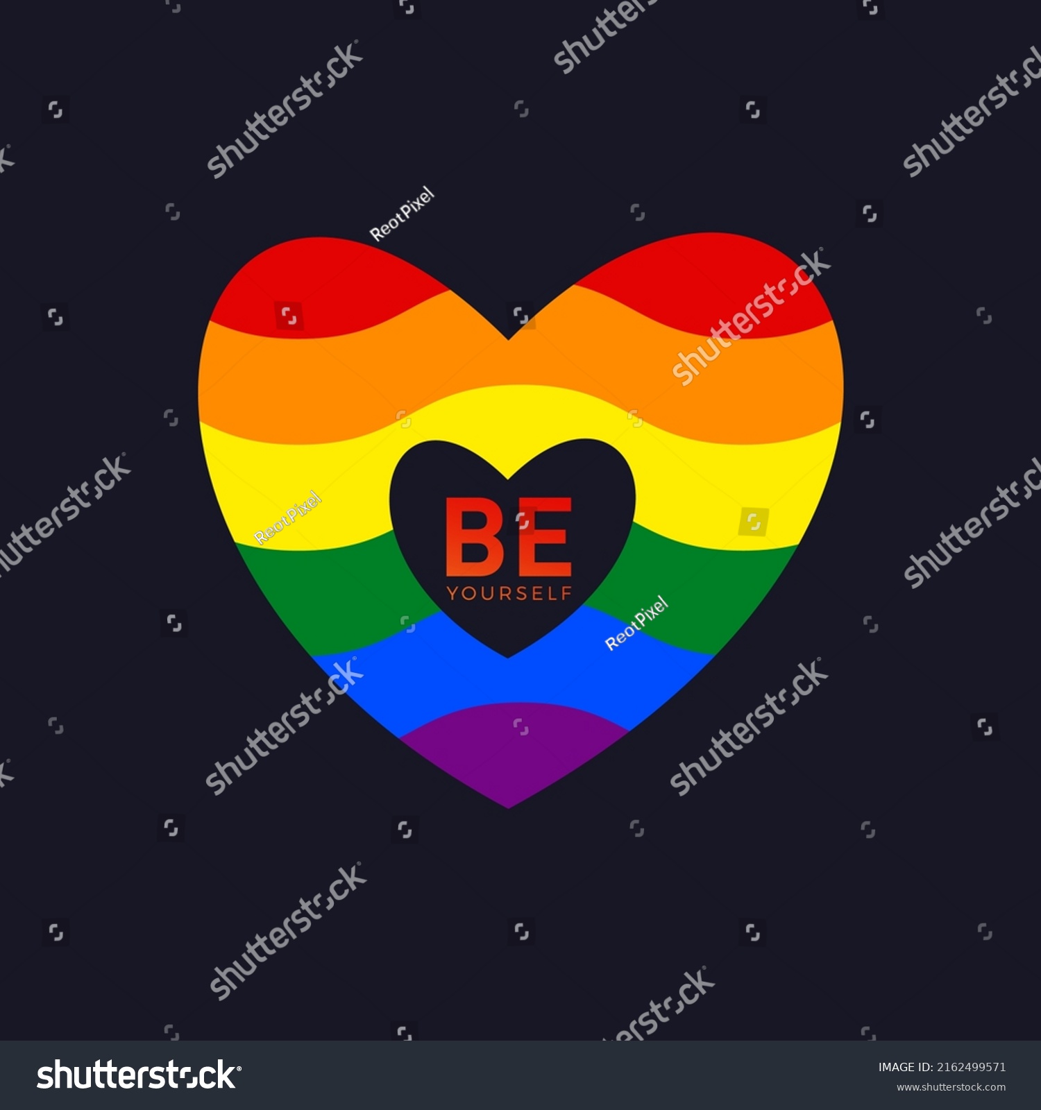 Be Proud Lgbtq Pride Month June Stock Vector (Royalty Free) 2162499571