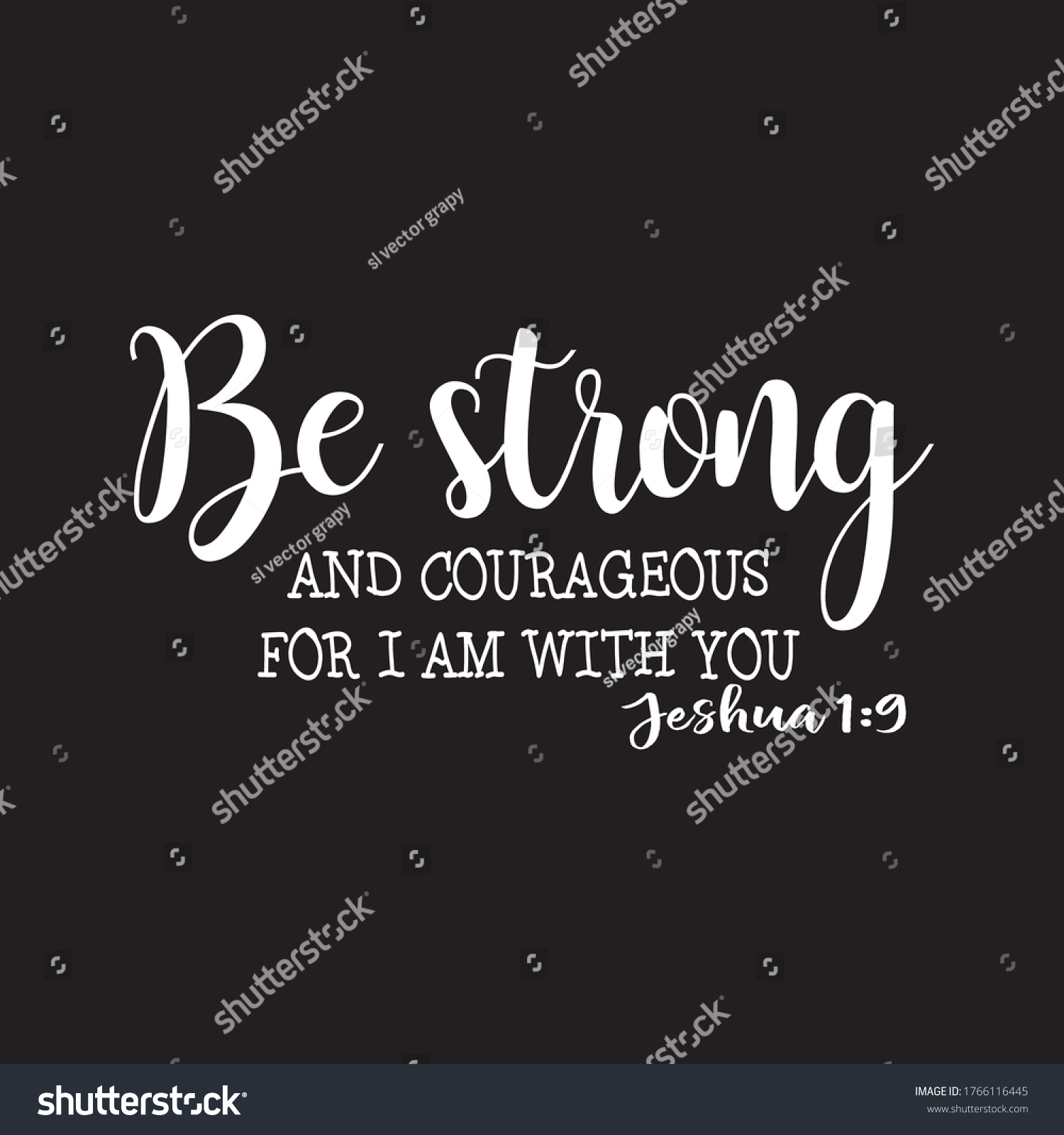 SVG of be strong and courageous (joshua 1 : 9) tshirt design vector back background  svg