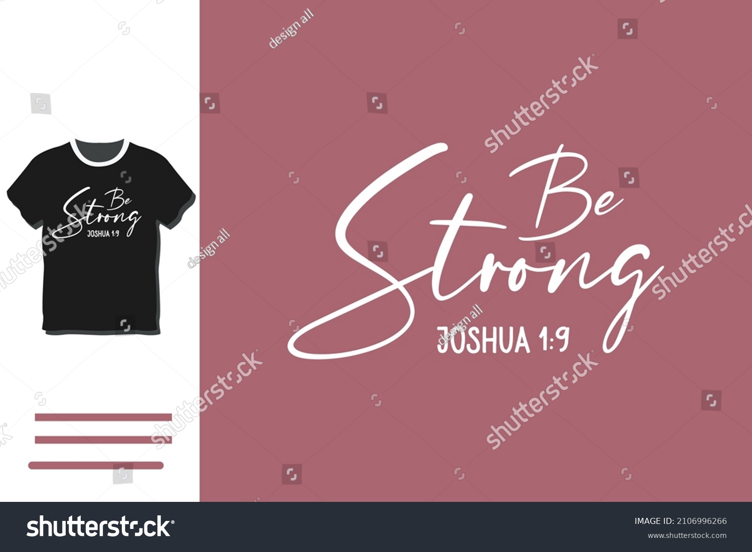 SVG of Be strong t shirt design svg