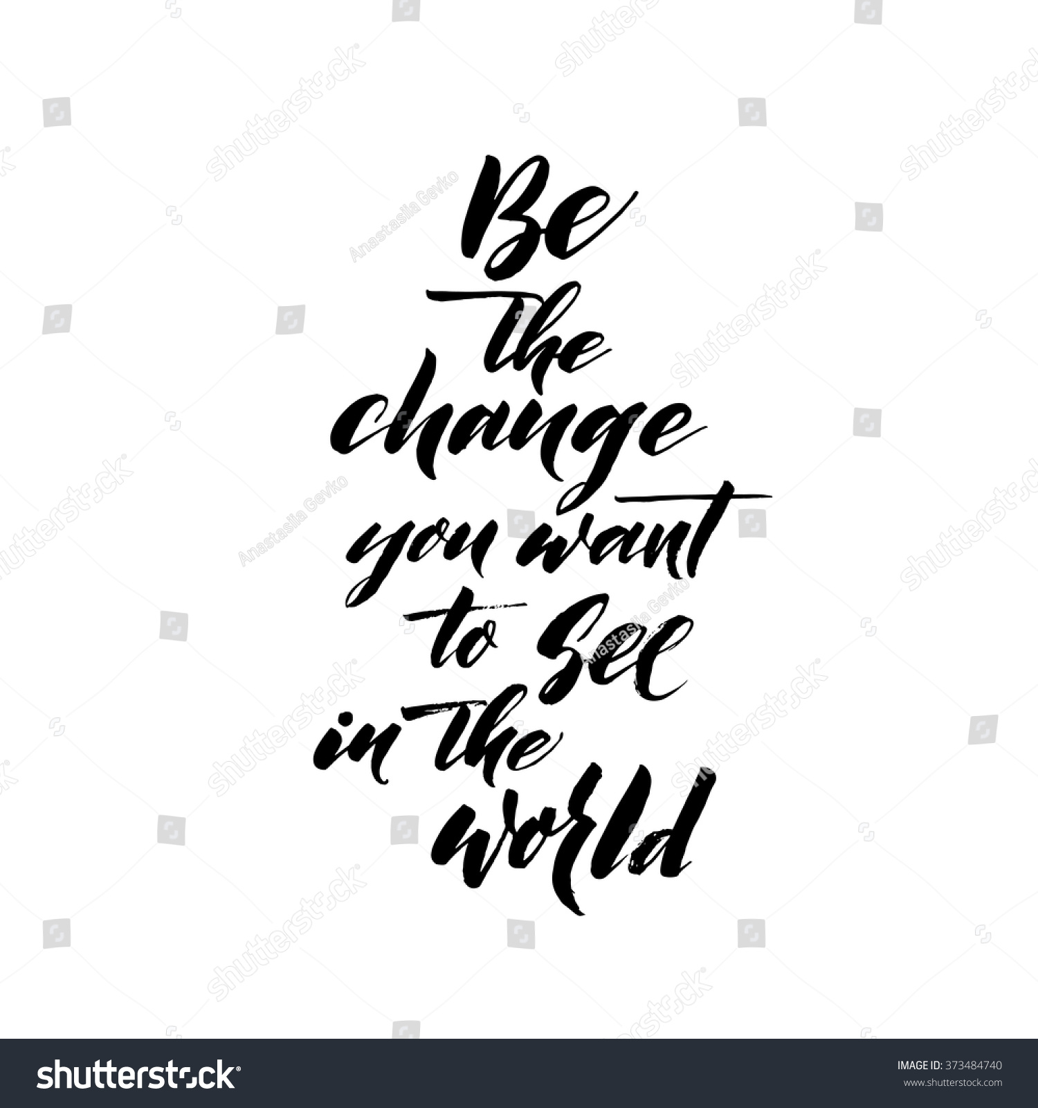 Be Change You Want See World Stock Vector (Royalty Free) 373484740