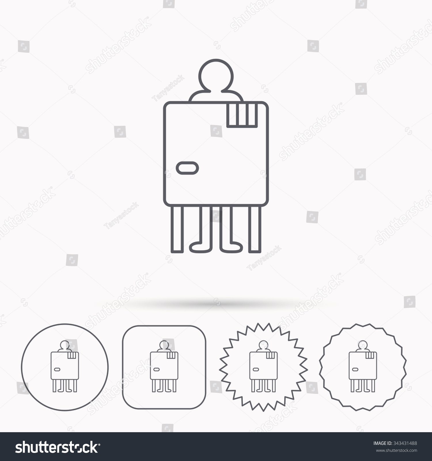 Beach Changing Cabin Icon Human Symbol Stock Vector Royalty Free