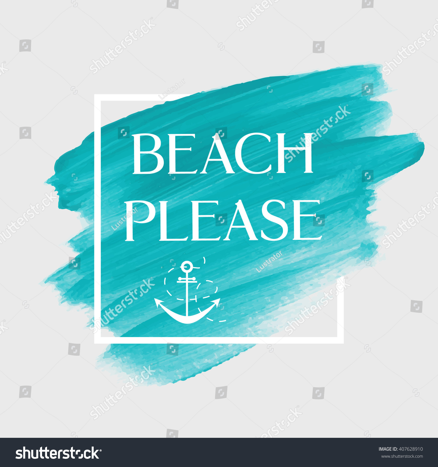 Beach Please Text Over Original Grunge Stock Vector (Royalty Free) 407628910