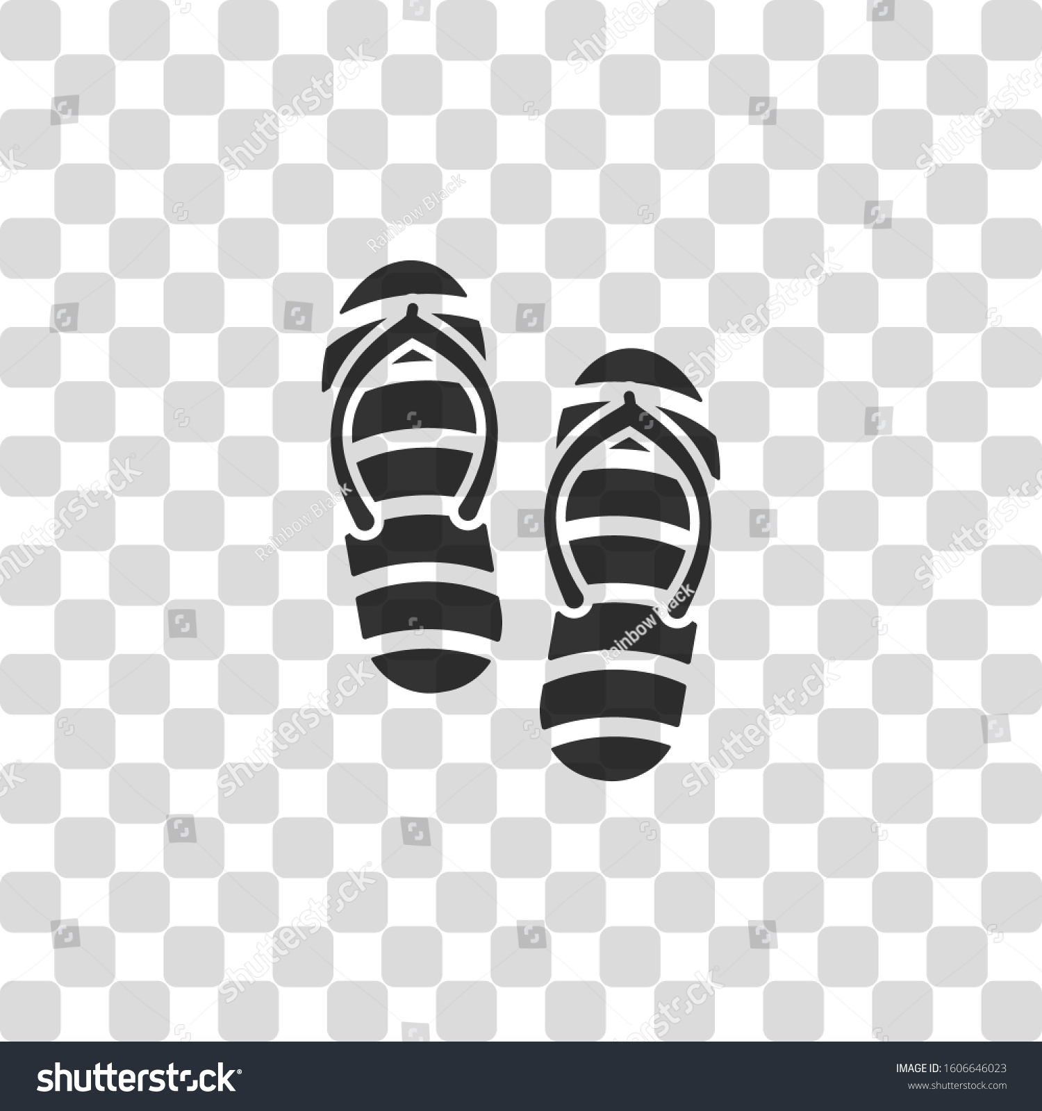 black and white striped slippers