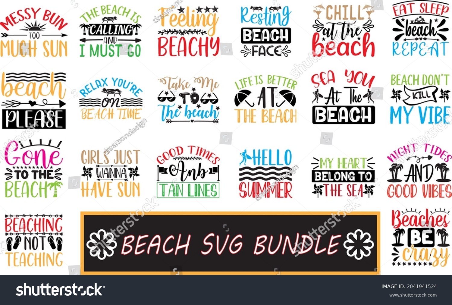 SVG of BEACH SVG T SHIRT DESIGN BUNDLE svg