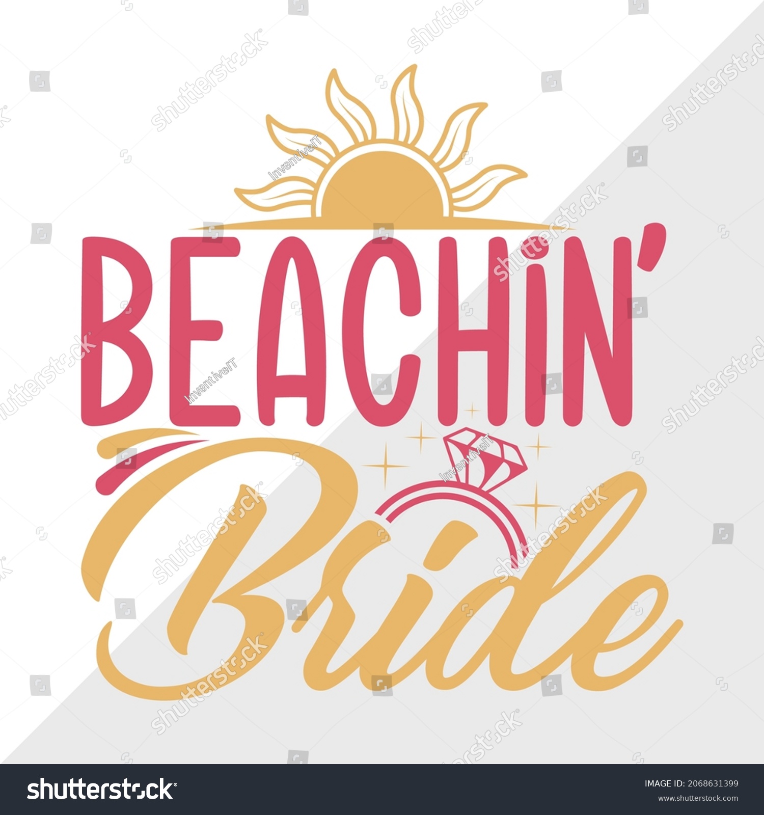 SVG of Beachin Bride Printable Vector Illustration svg