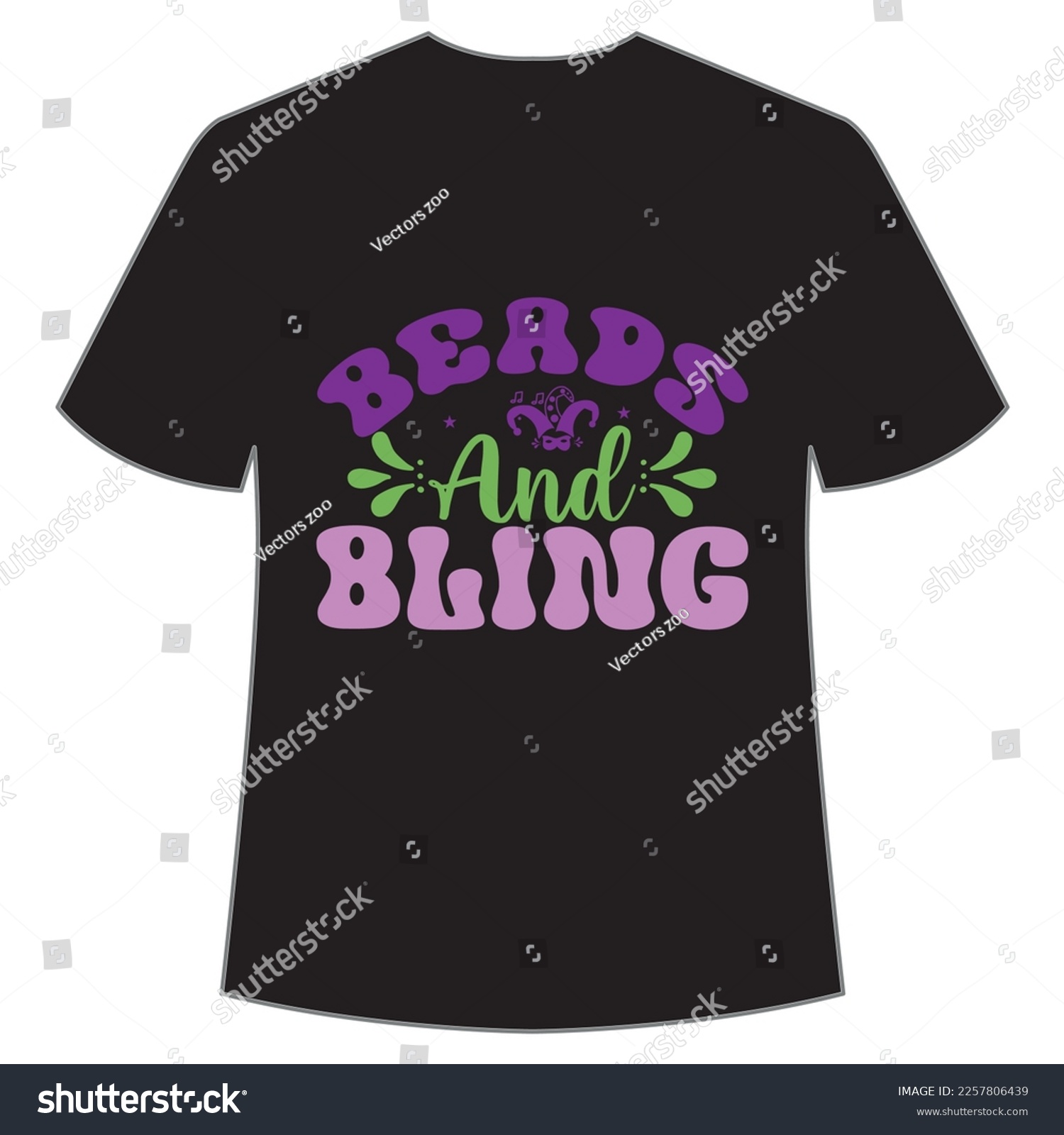 SVG of Beads and bling Mardi Gras shirt print template, Typography design for Carnival celebration, Christian feasts, Epiphany, culminating  Ash Wednesday, Shrove Tuesday svg