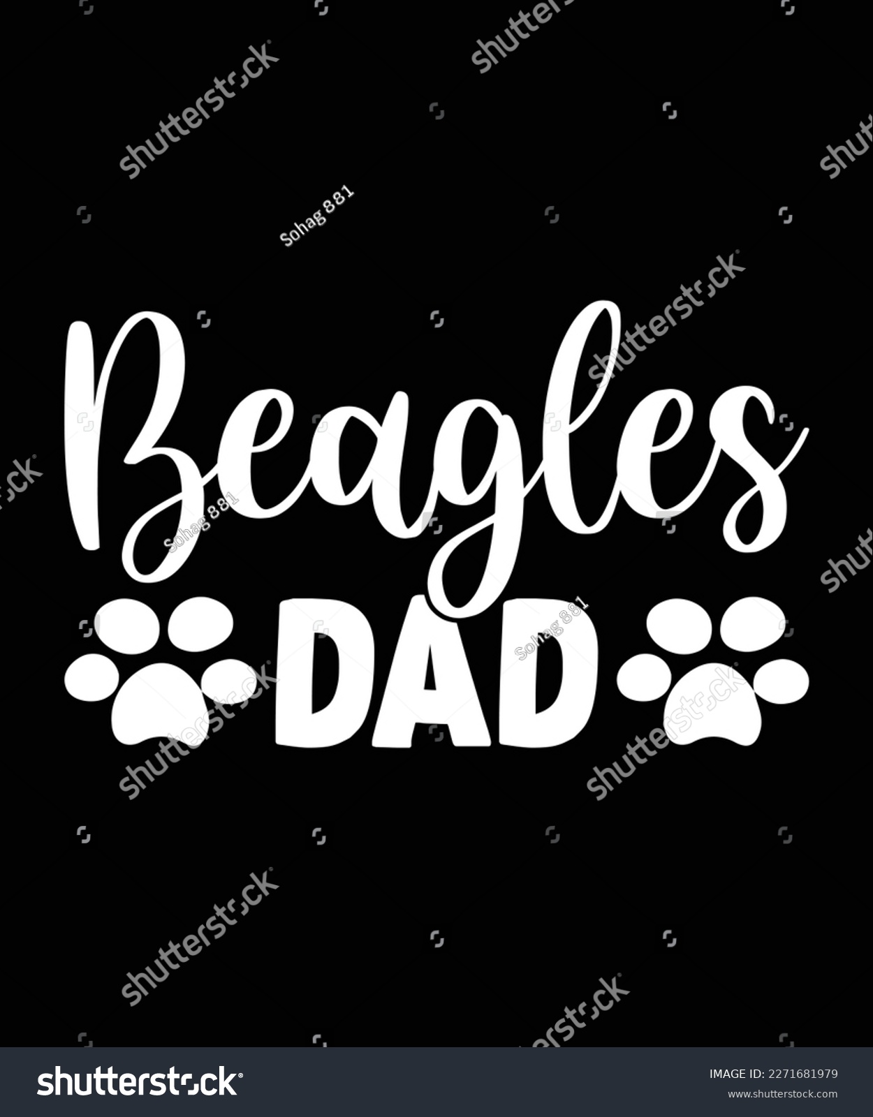 SVG of Beagles dad SVG Design vector svg