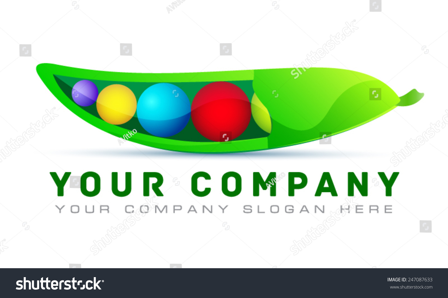 Bean Logo Template Fast Food Creative Stock Vector (royalty Free 