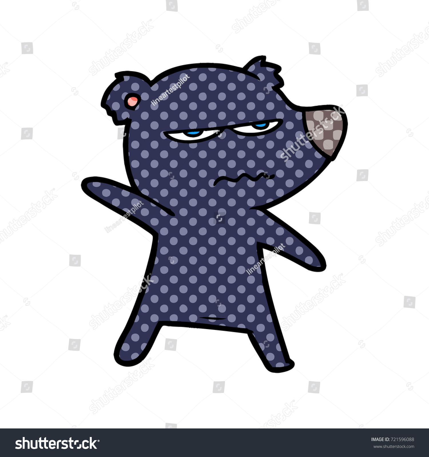 Bear Cartoon Pointing Stock Vector (Royalty Free) 721596088