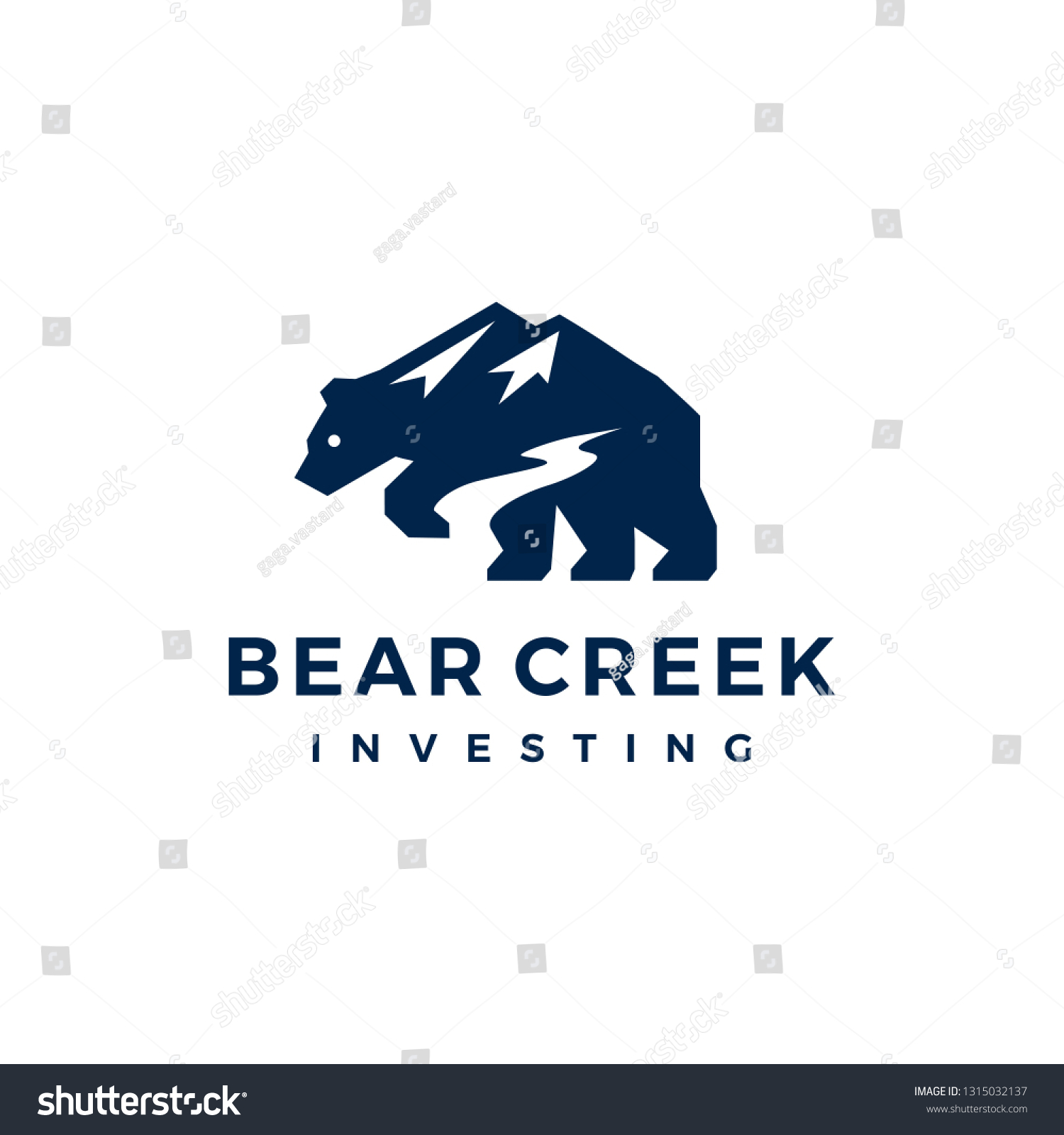 SVG of bear creek mount logo vector icon illustration svg