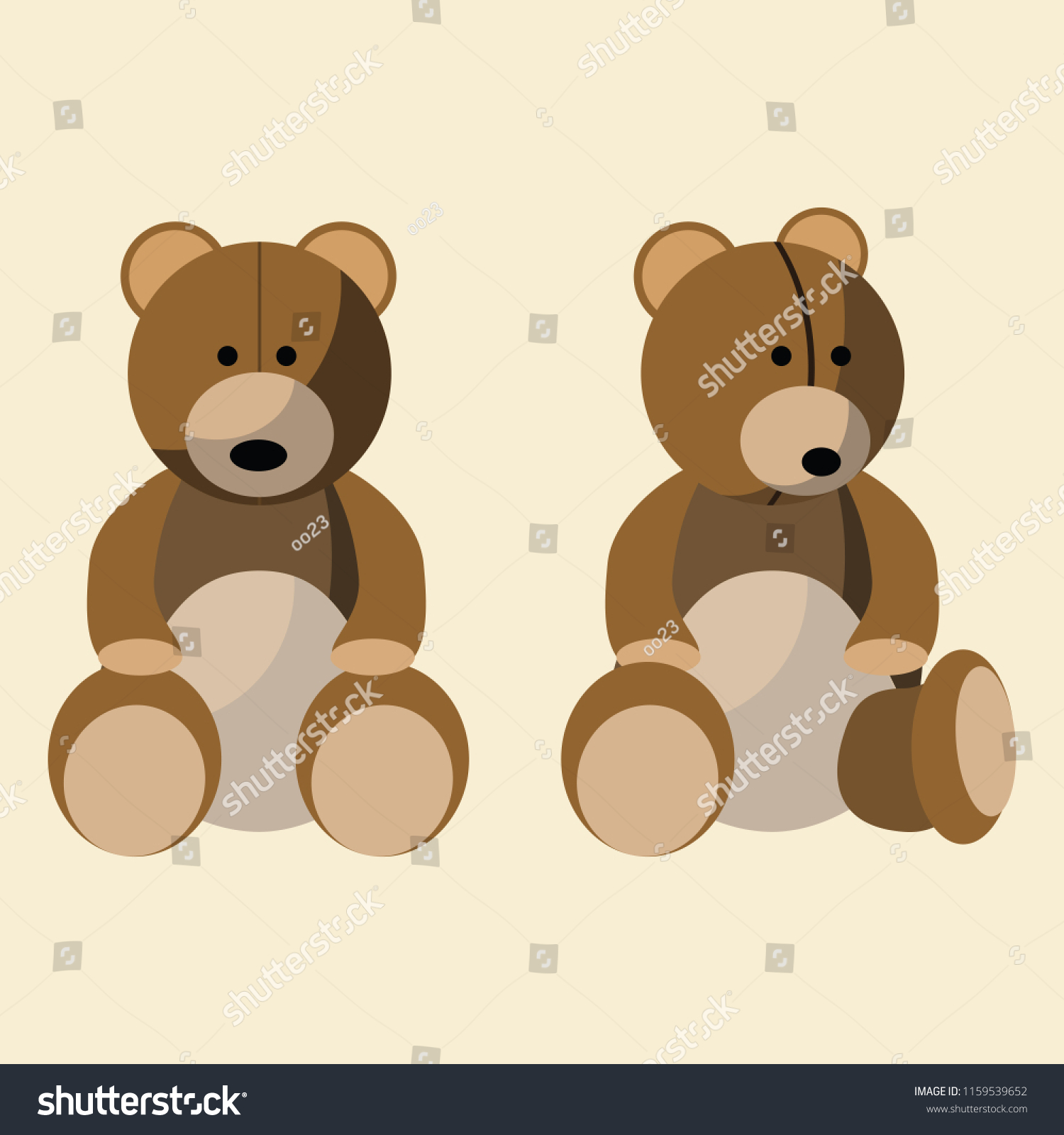 Bear Doll Vector Illustration Stock Vector (Royalty Free) 1159539652 ...