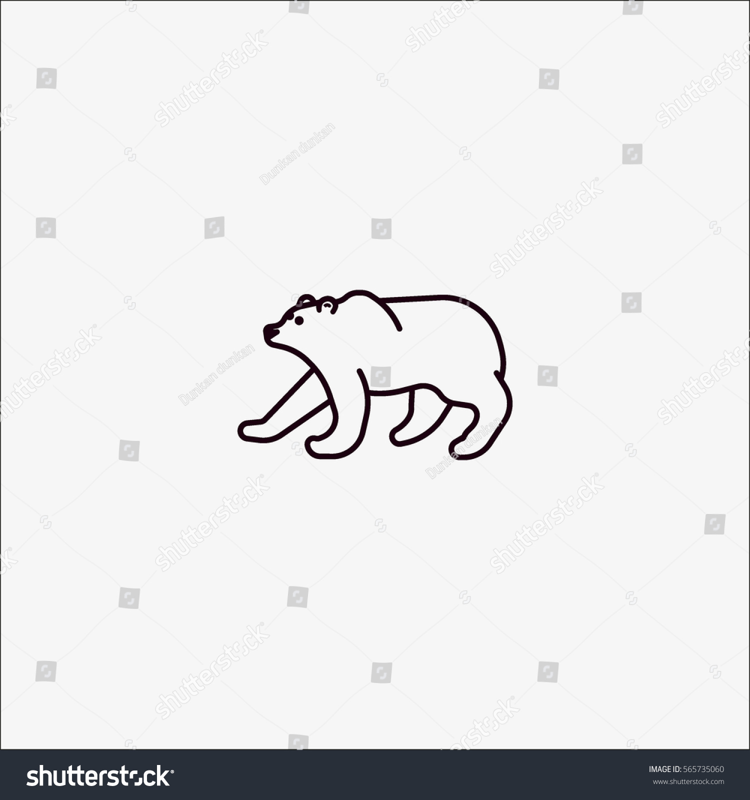 Bear Icon Stock Vector 565735060 - Shutterstock