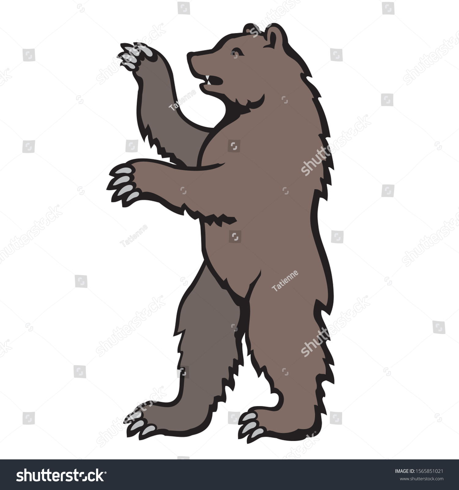 Bear Logo Heraldic Animal Eps Vector Stock Vector (Royalty Free ...