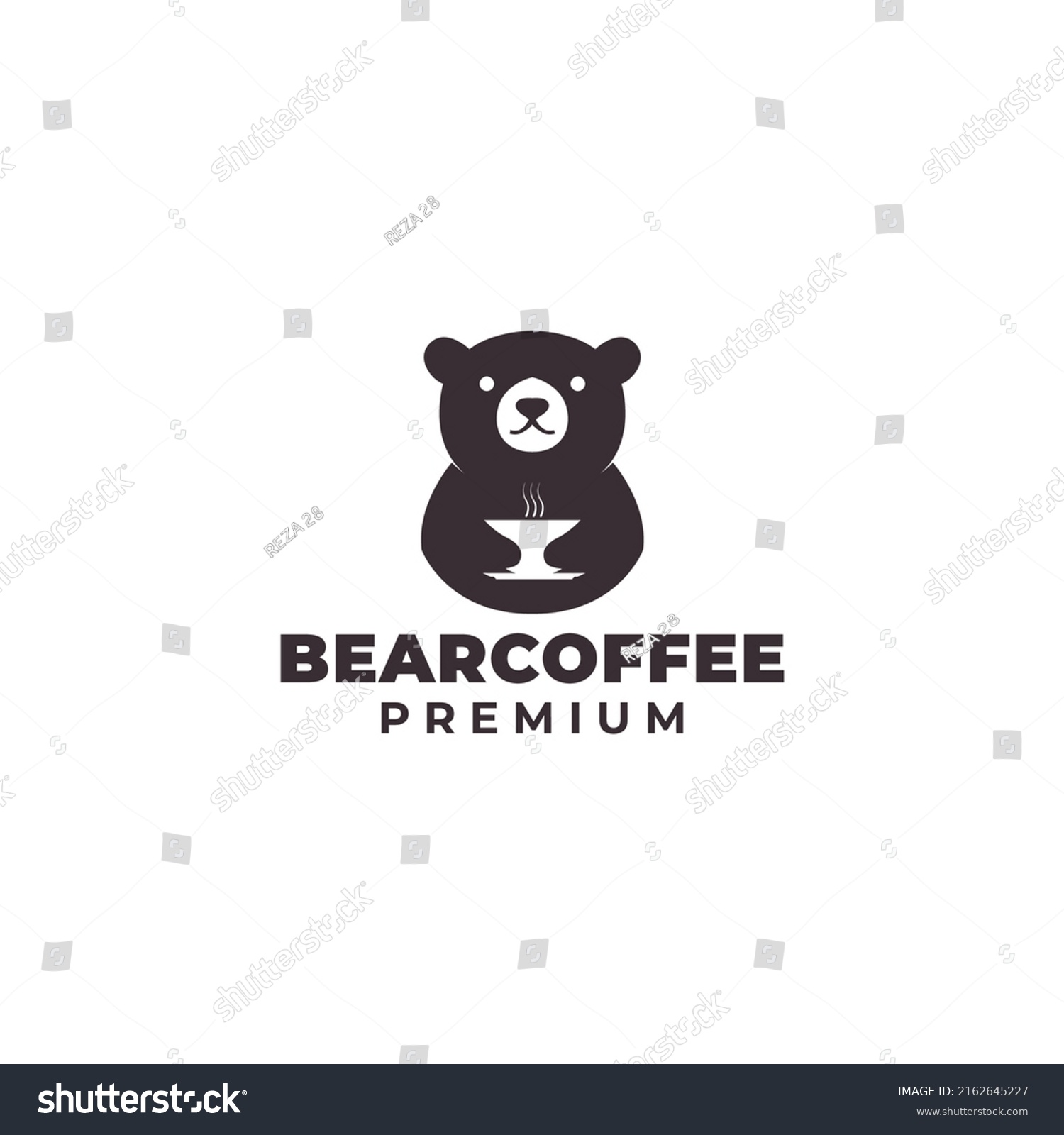 Bear Logo Coffee Cup Vector Icon Stock Vector (Royalty Free) 2162645227 ...