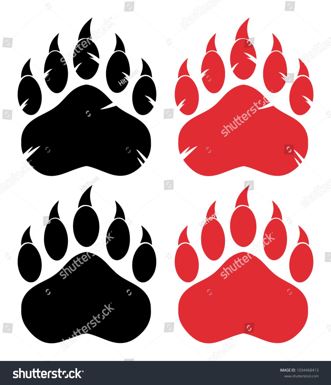 SVG of Bear Paw Logo Design Concept. Vector Collection Isolated On White Background svg