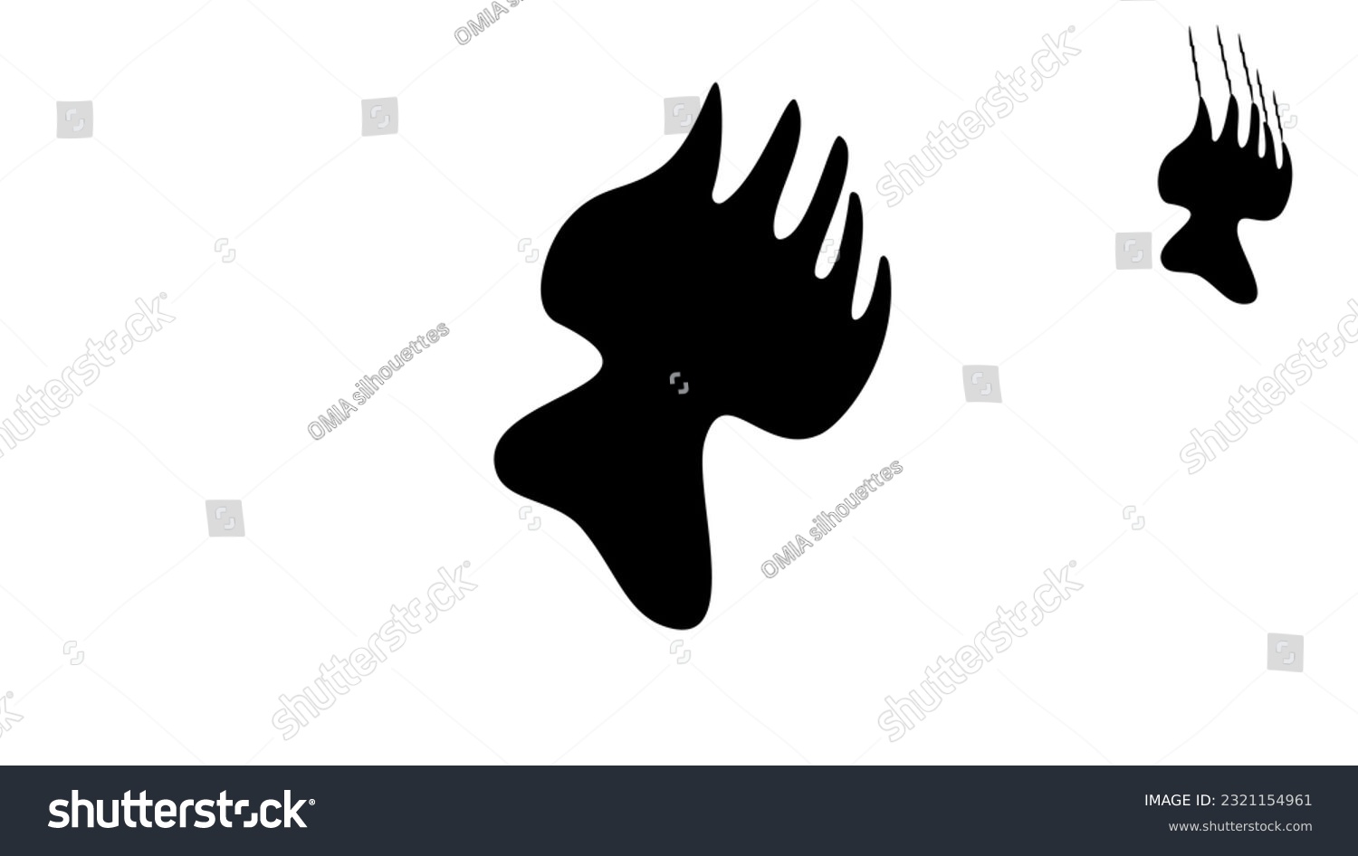 SVG of bear paw silhouette, high quality vector svg