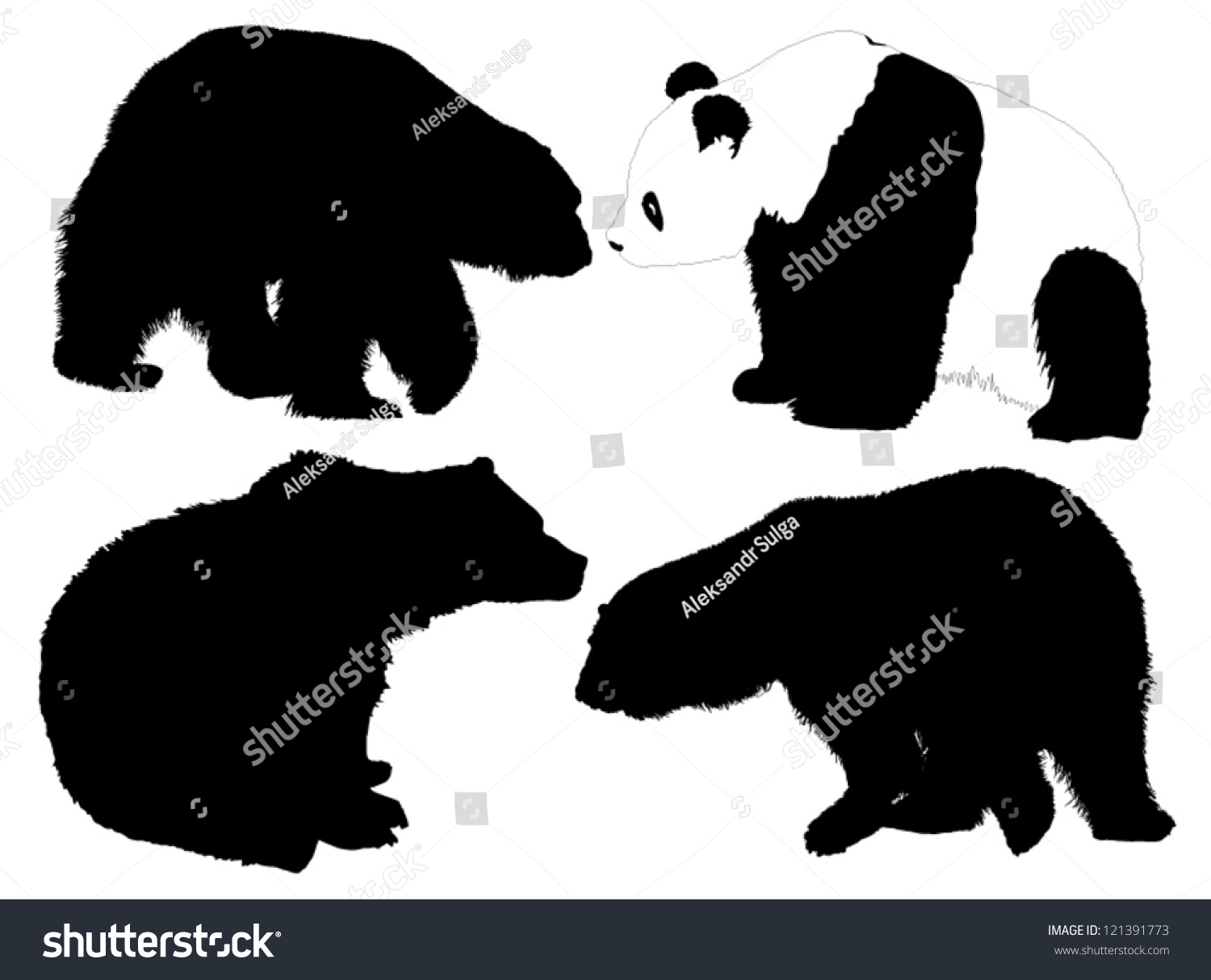 Bear Silhouette On White Background Stock Vector - Bear Silhouette On White Background bear silhouette on white background stock vector - bear silhouette on white background