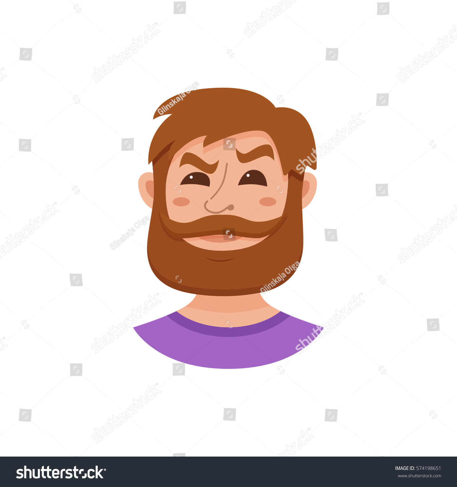 Beard Men Facial Expression Isolated Icons Stock Vector Royalty Free 574198651 Shutterstock 2216