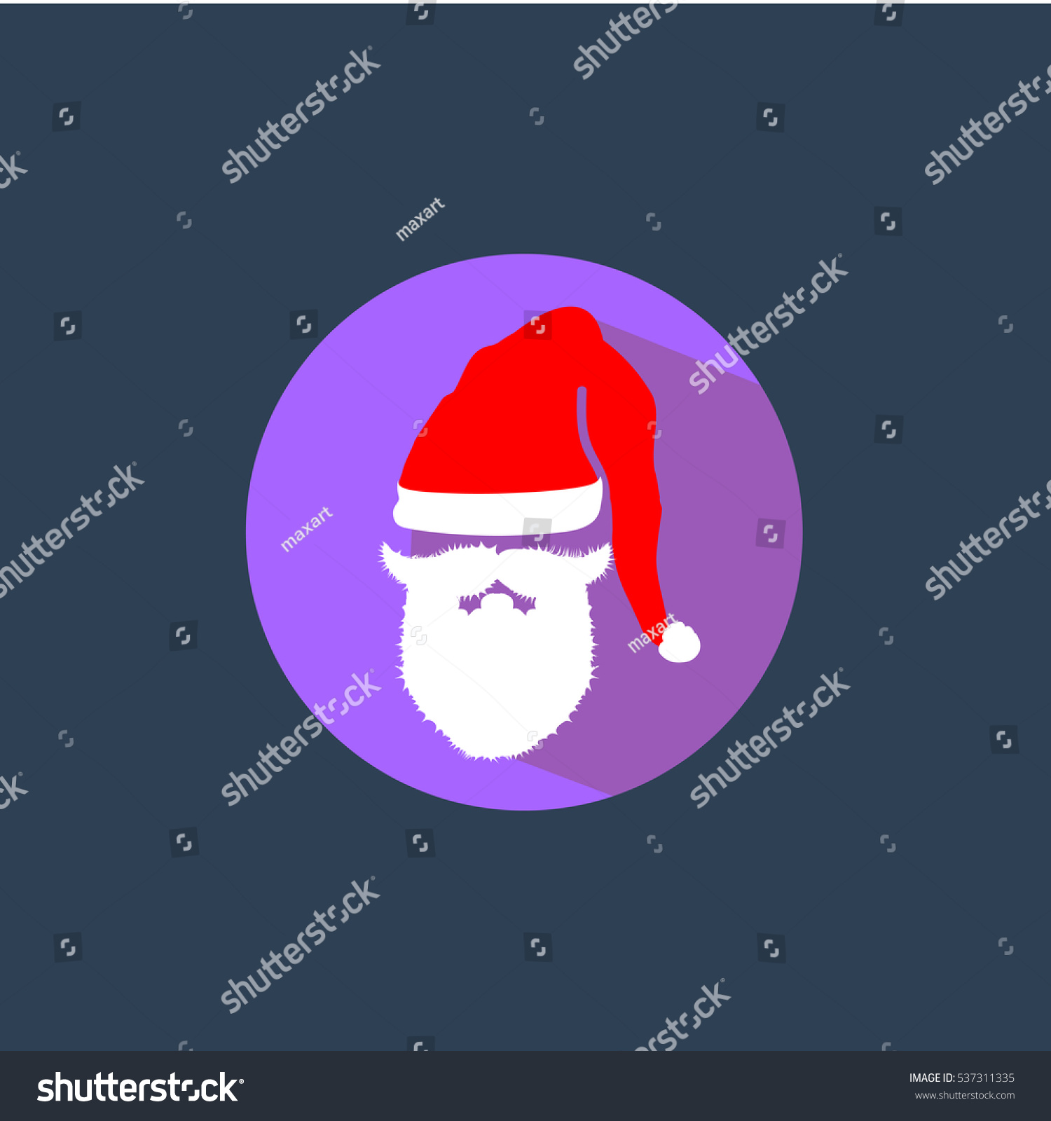 purple santa claus hat