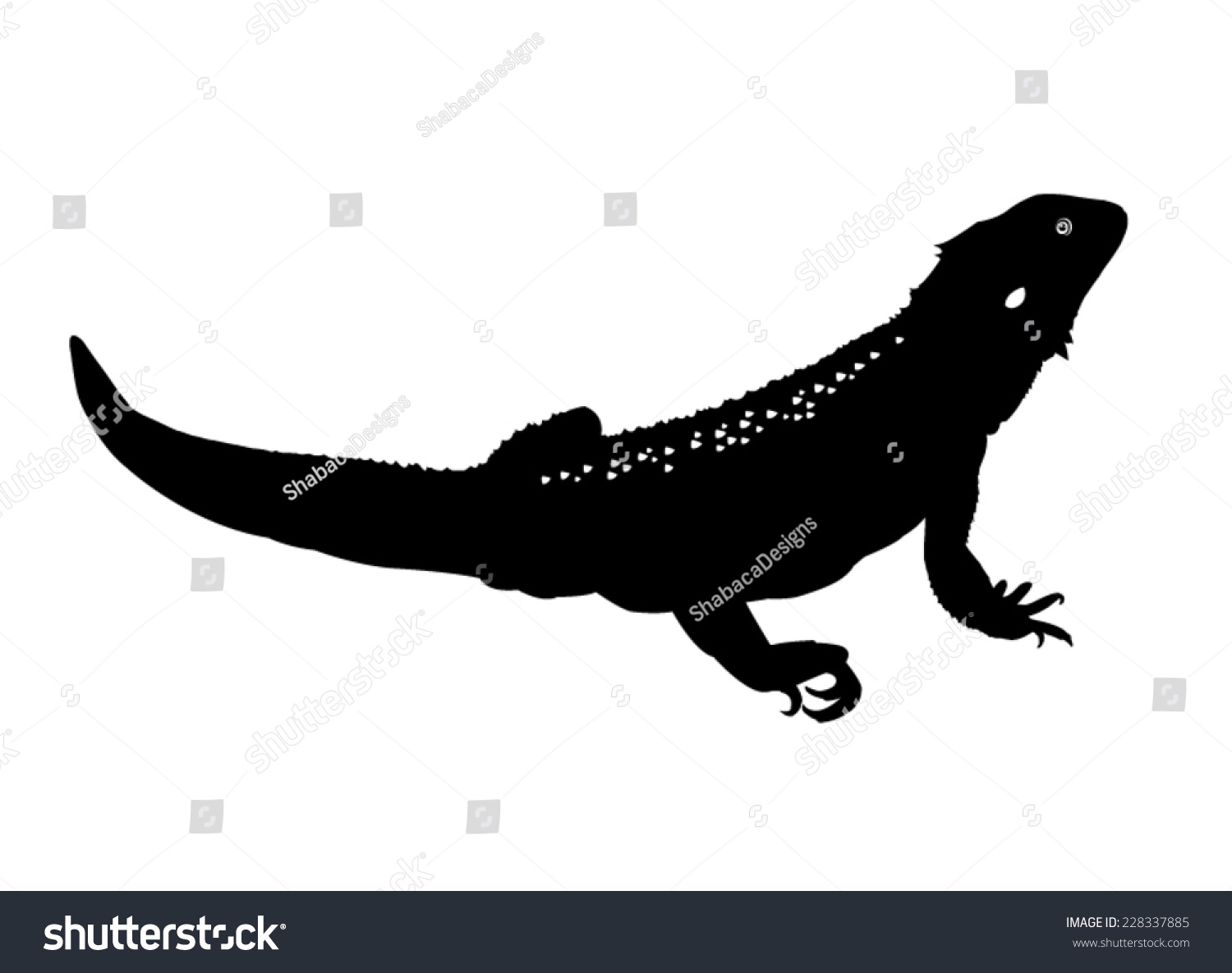 Download Bearded Dragon Beardie Silhouette Stock Vector 228337885 ...