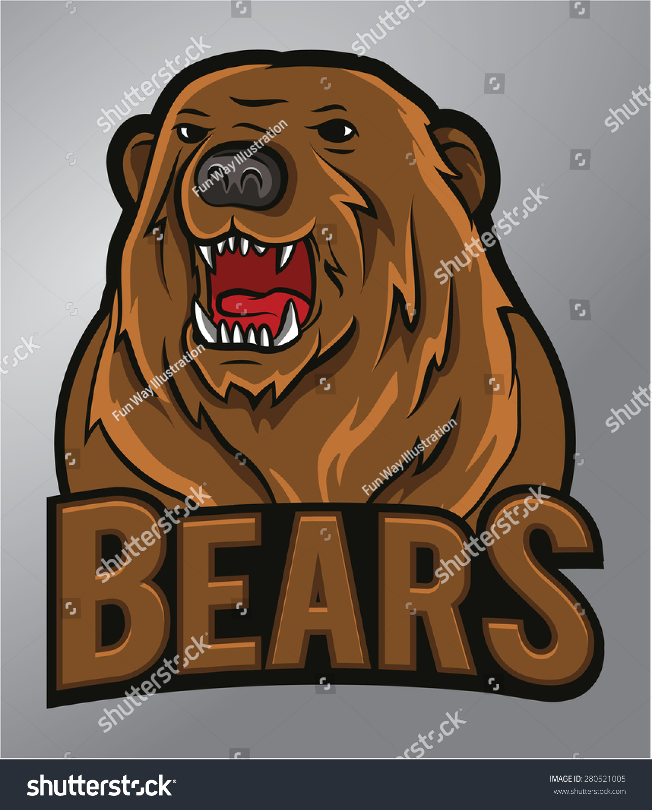 Bears Mascot Stock Vector 280521005 - Shutterstock