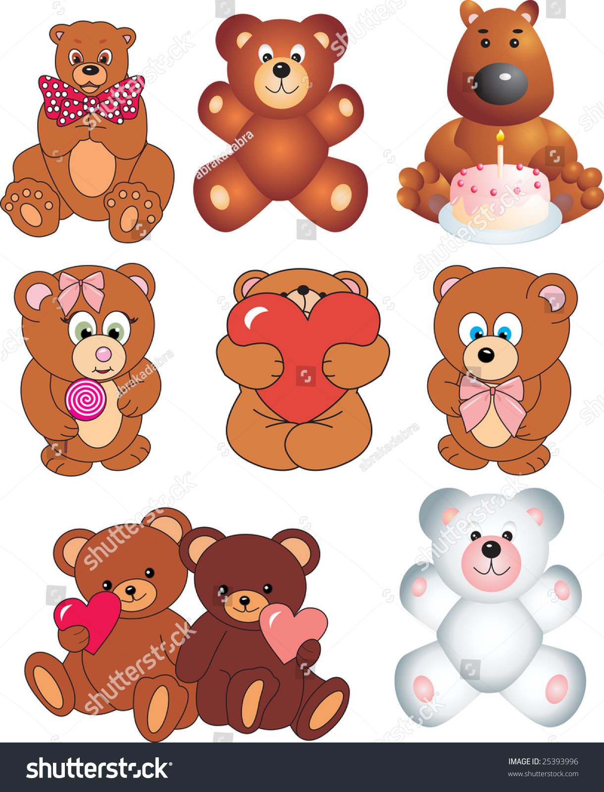 Bears Vector Set Stock Vector (Royalty Free) 25393996