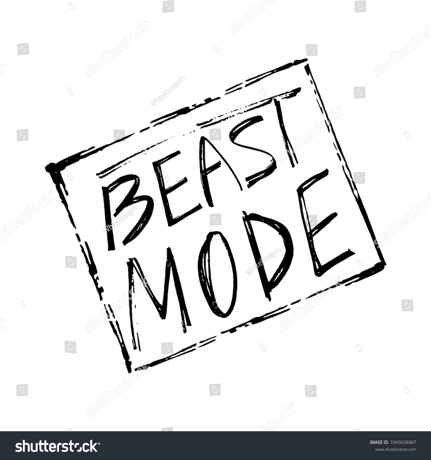 Beast Mode Lettering Stock Vector Illustration Stock Vector (Royalty ...