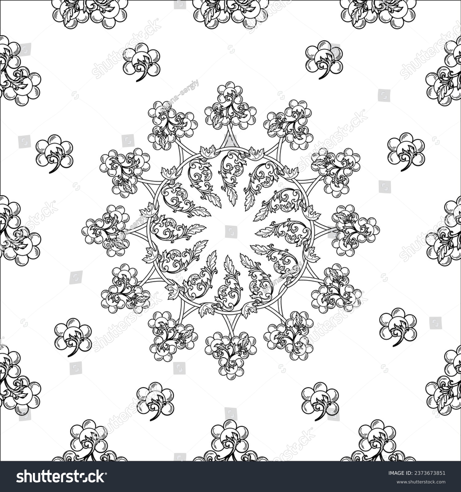 SVG of Beautiful and seamless concept. Abstract mandala pattern, blooming koleidoscope theme. Great for corporate, business and decoration svg