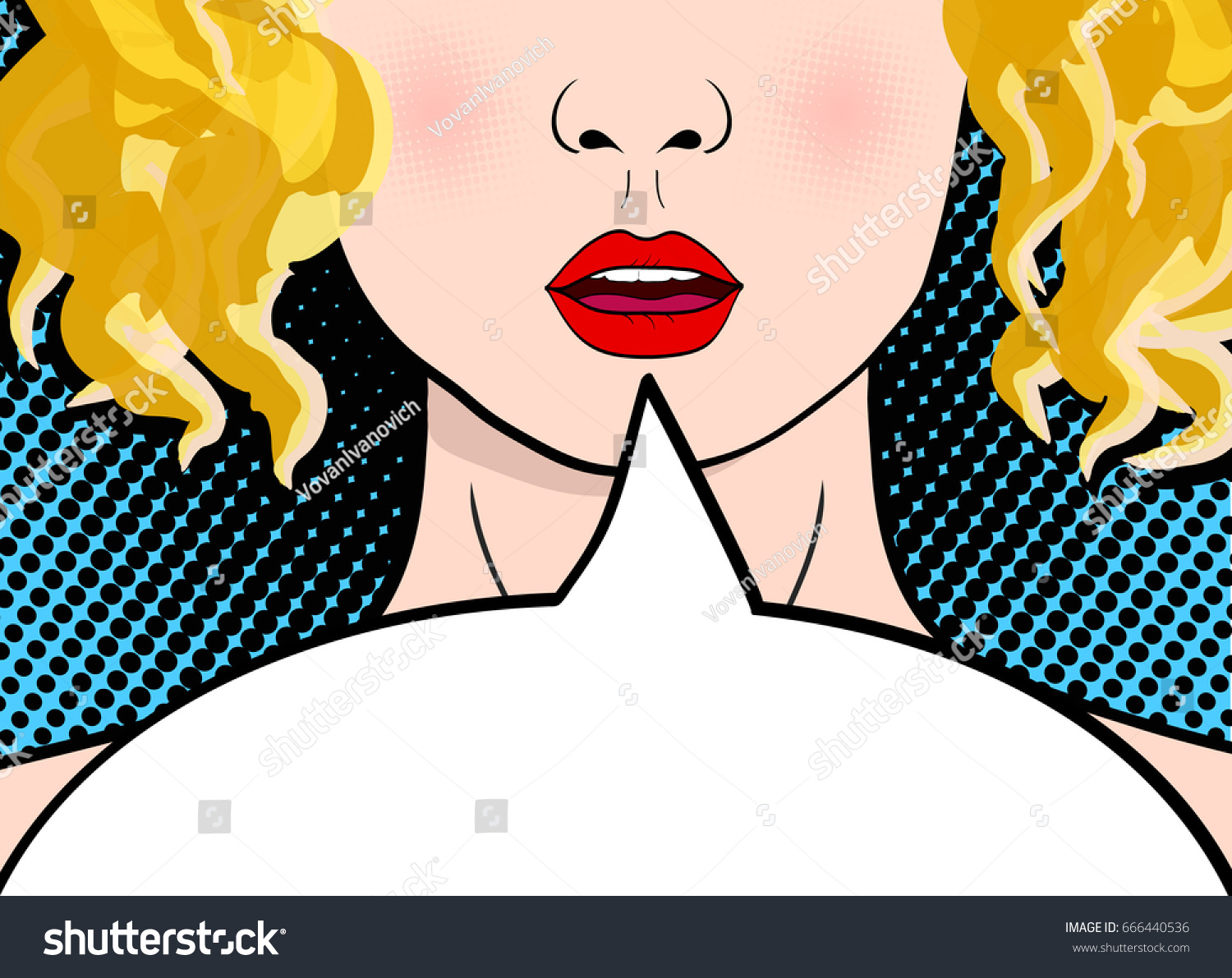 Beautiful Sexy Surprised Blonde Pop Art Stock Vector Royalty Free