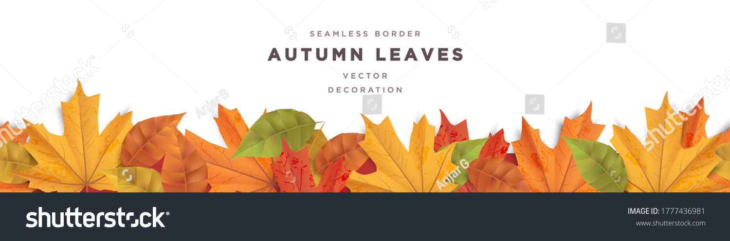 SVG of Beautiful autumn leaves decorative border frame vector template svg