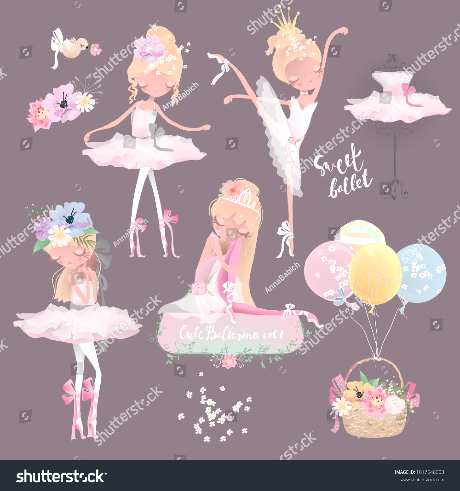 Beautiful Ballerina Crown Flowers (royaltyfri) 1017548008