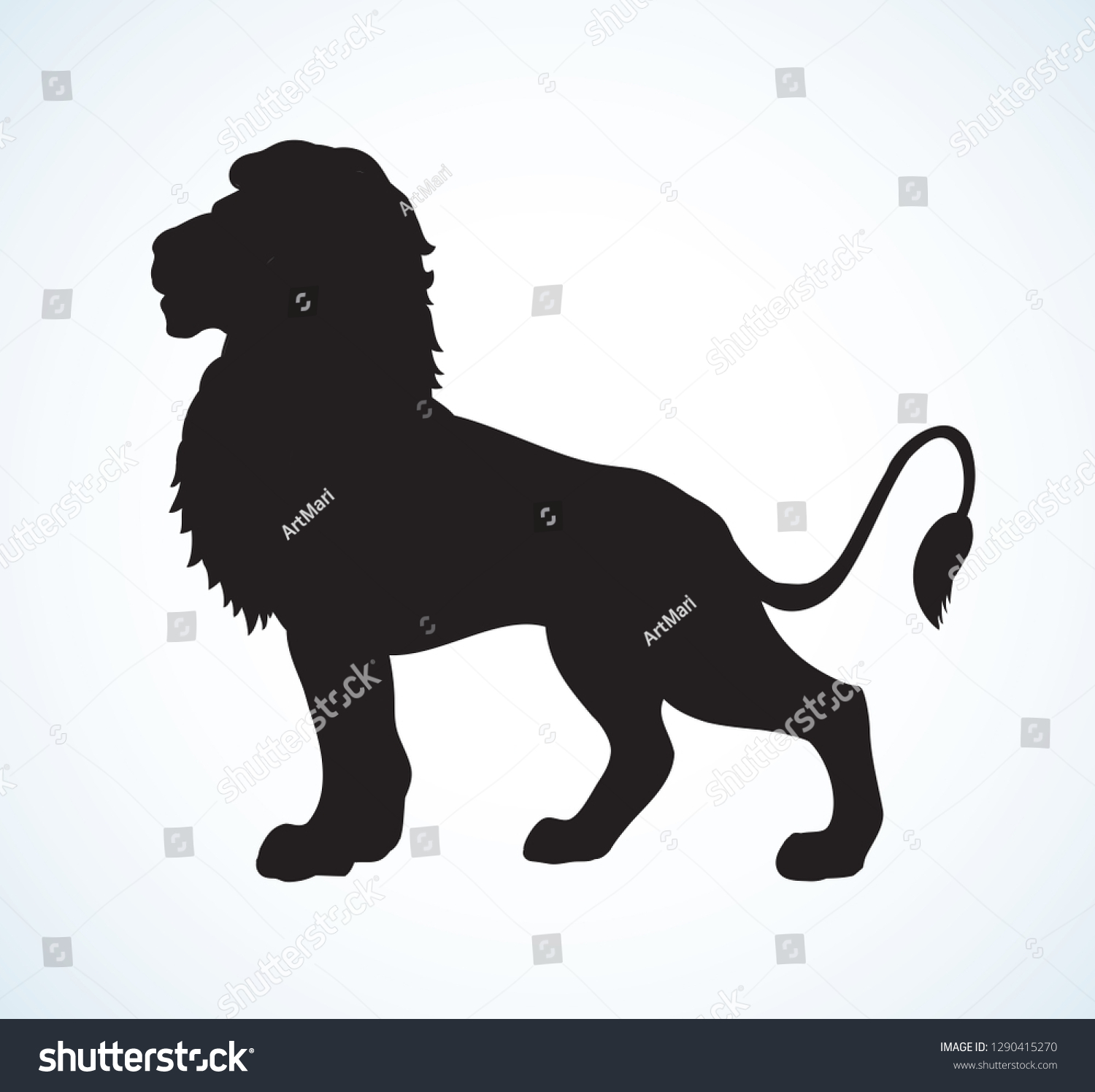 787 Lion vector side view Images, Stock Photos & Vectors | Shutterstock