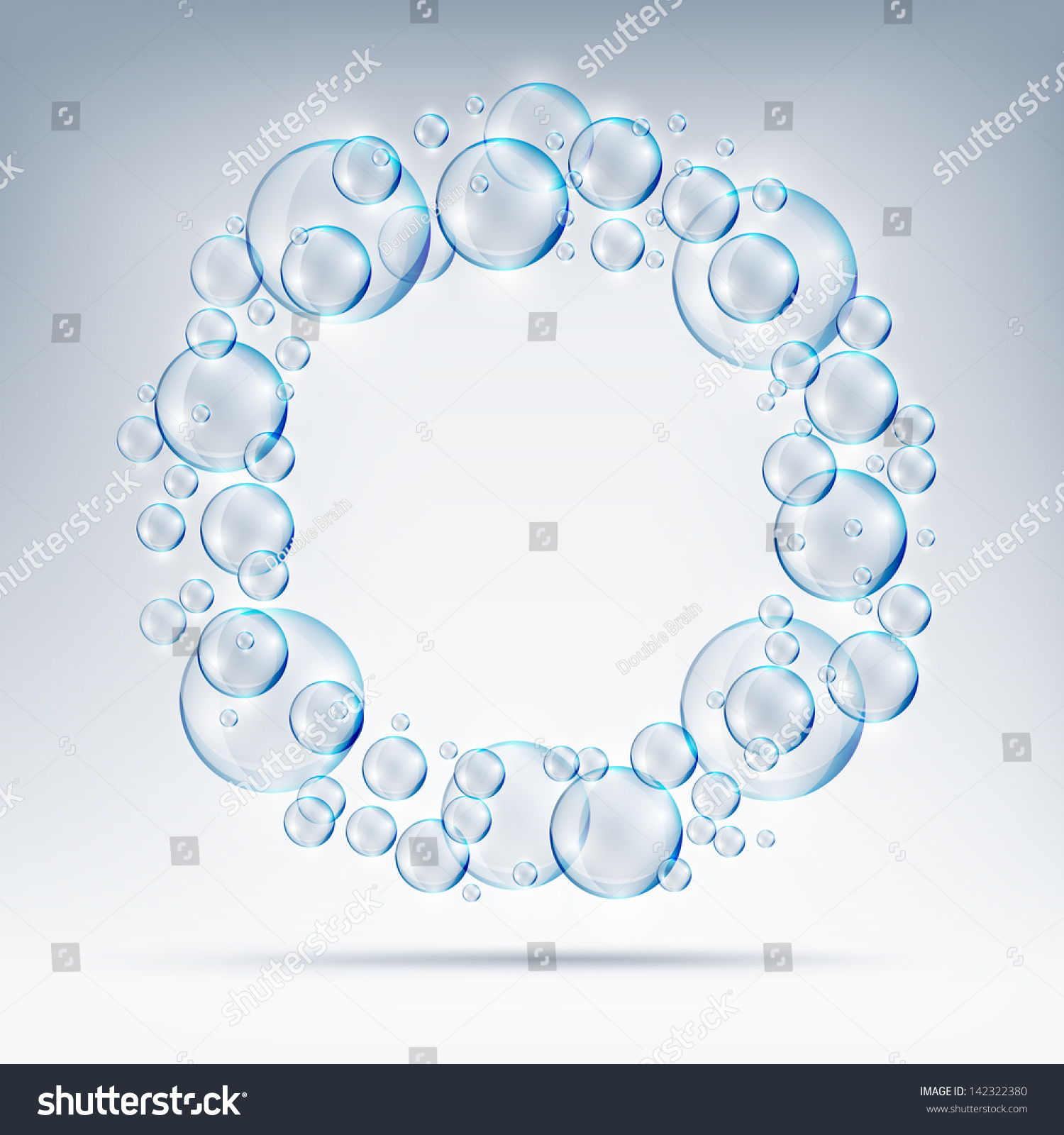 Beautiful Bubbles Circle Of Soap. Stock Vector Illustration 142322380 ...