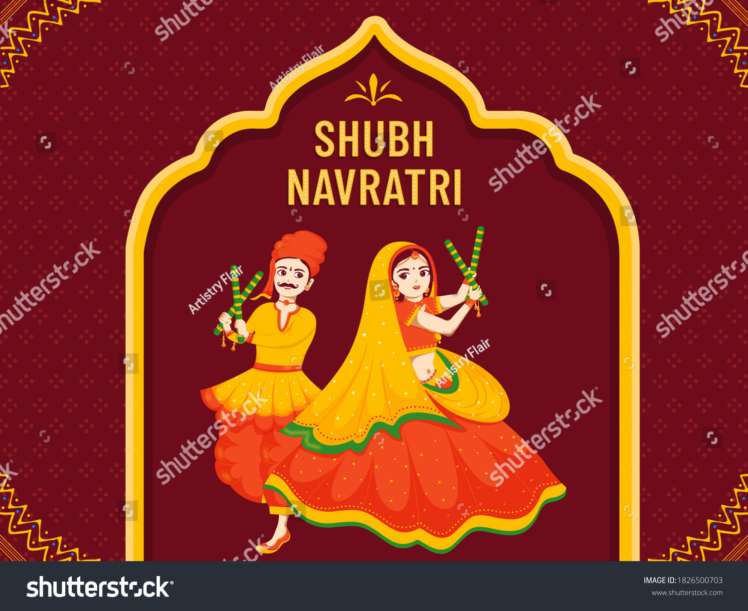 678 Imagens De Navratri Invitation Card Imagens, Fotos Stock E Vetores ...