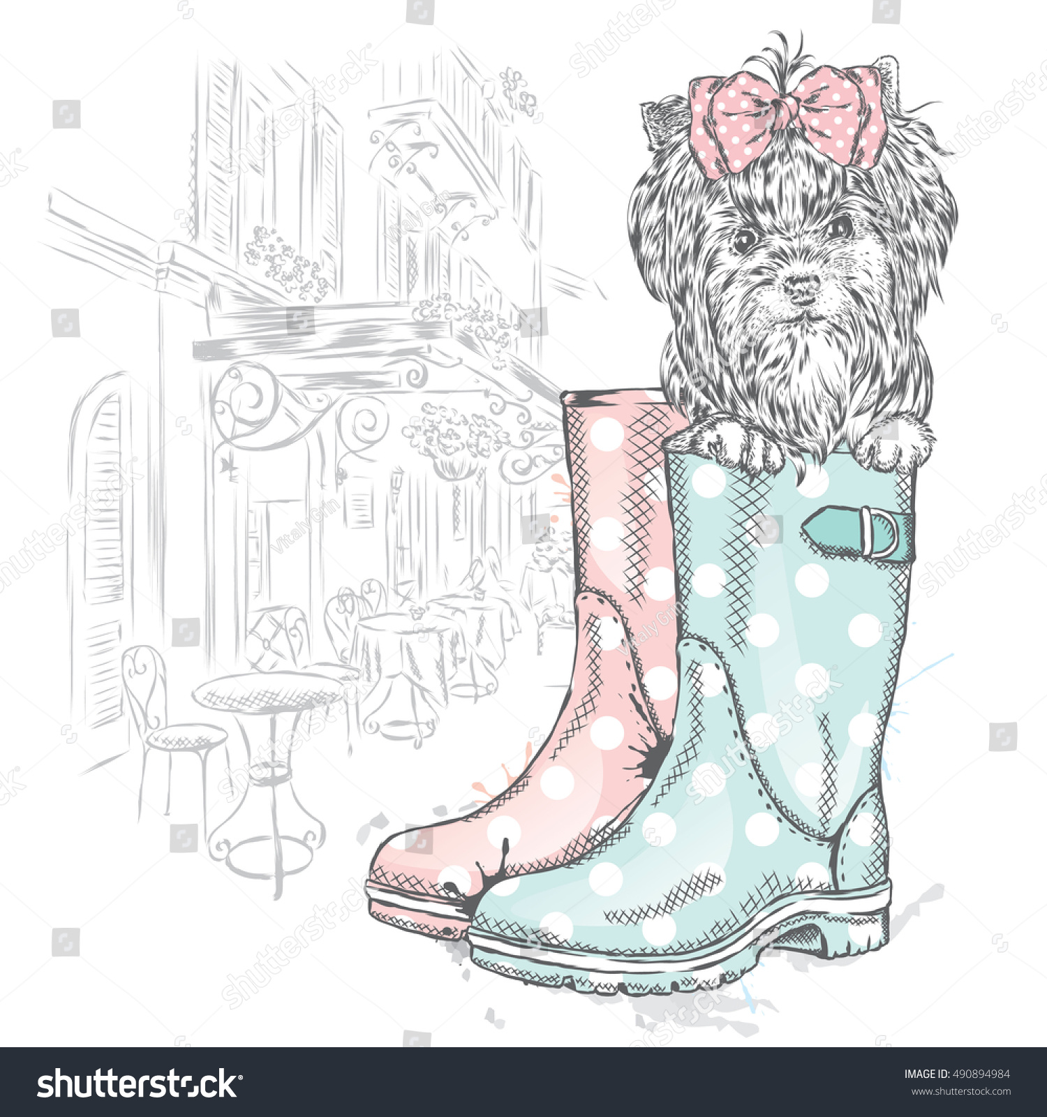 yorkie rain boots