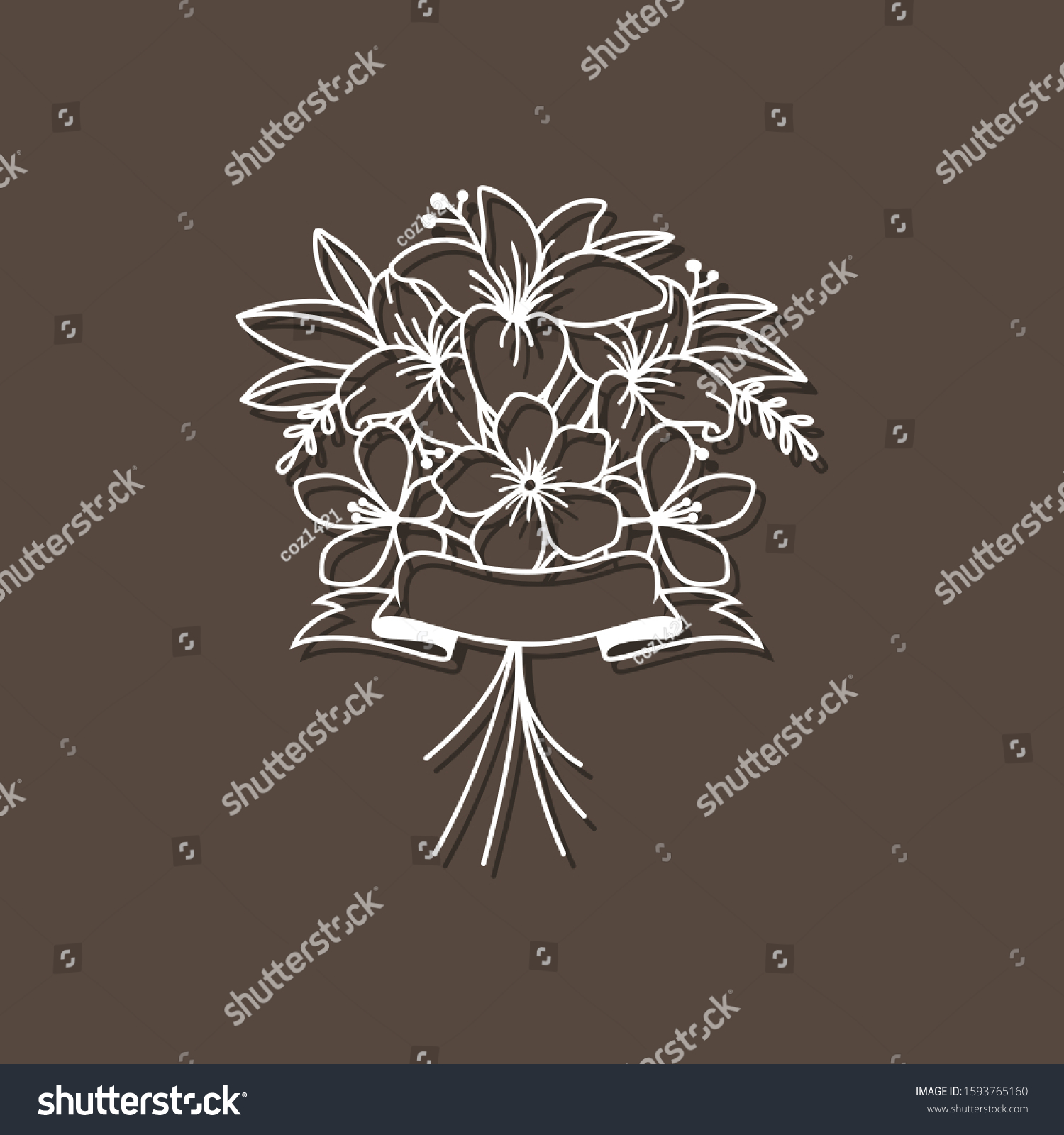 SVG of Beautiful Floral Cut File Element svg
