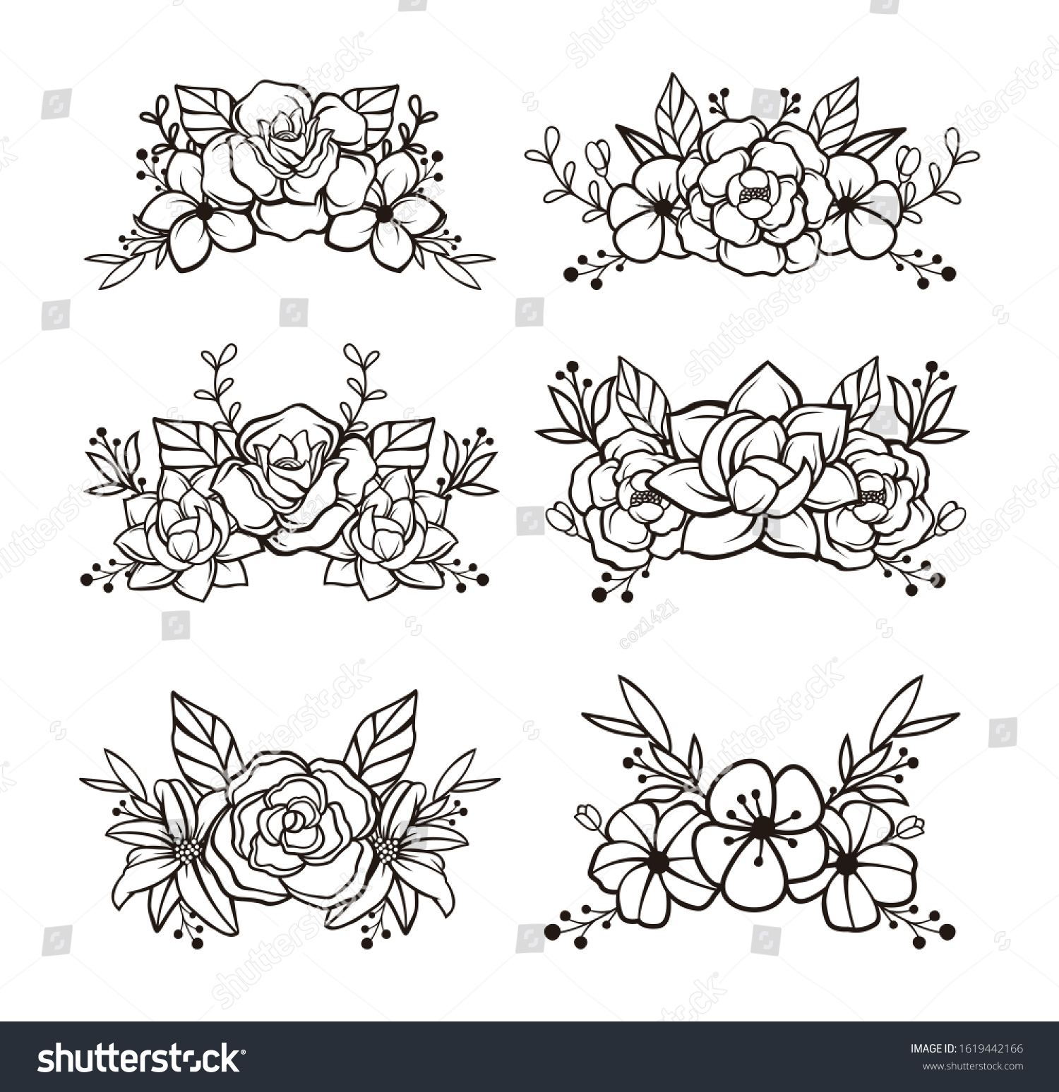 SVG of Beautiful Floral Cut File Elements svg