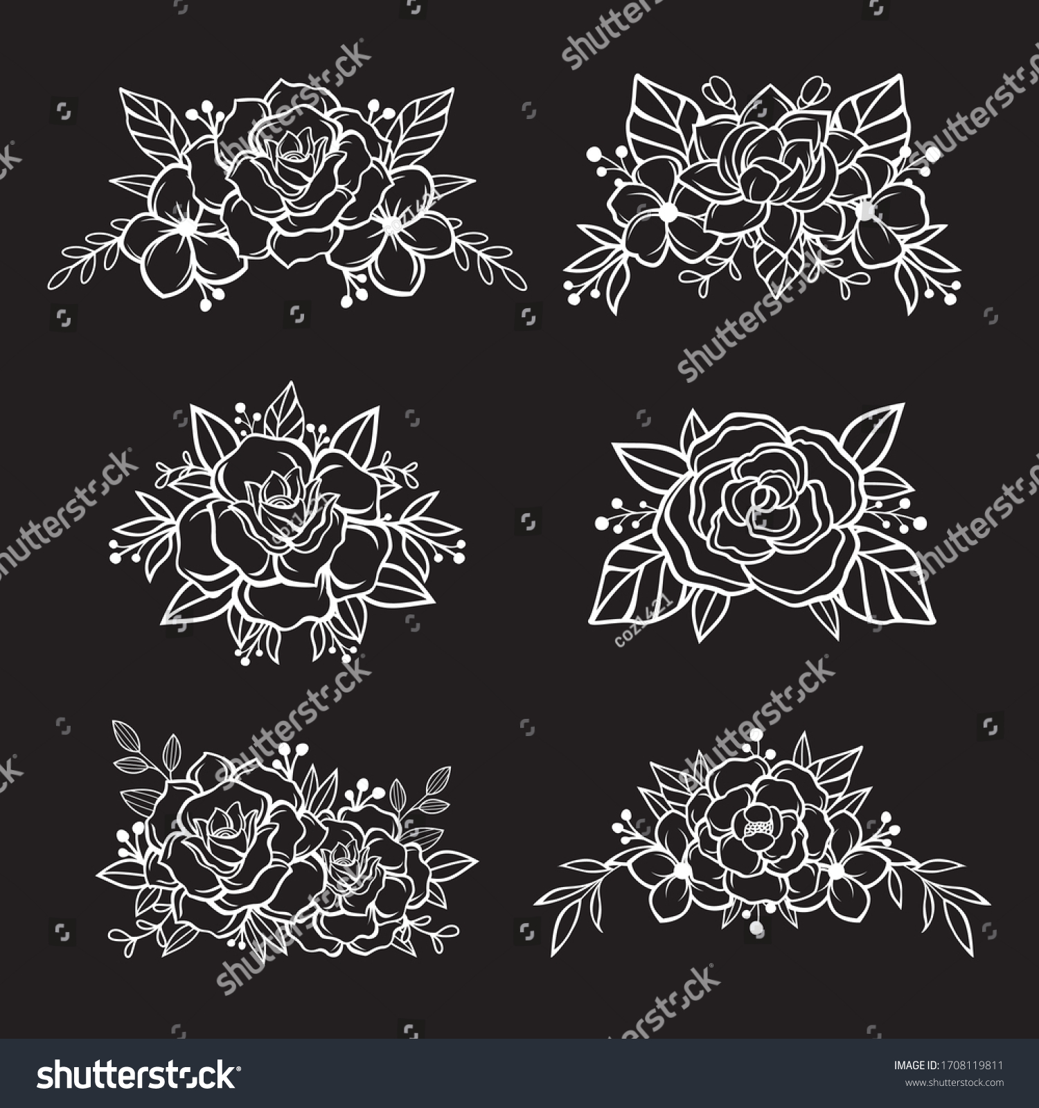SVG of Beautiful Flower Cut File Elements svg