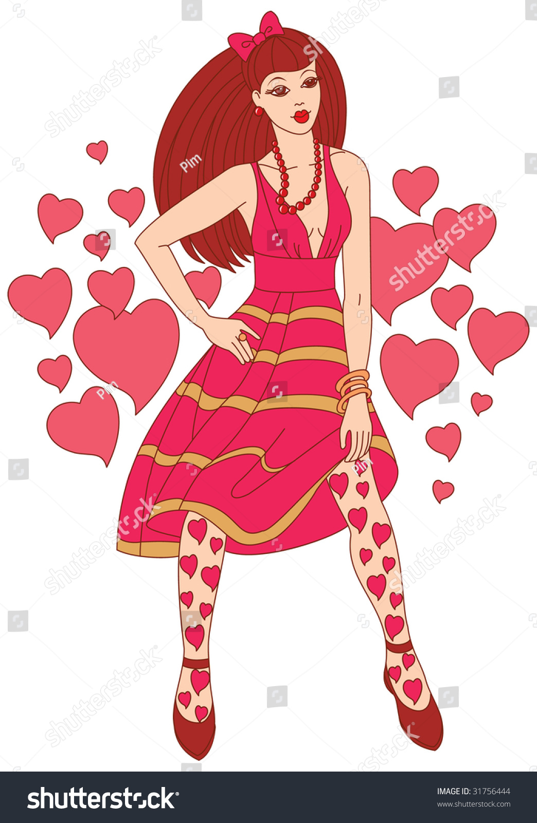 Beautiful Girl Stock Vector Royalty Free 31756444